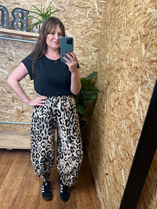 Cheetah Print Aubrey Cocoon Trousers