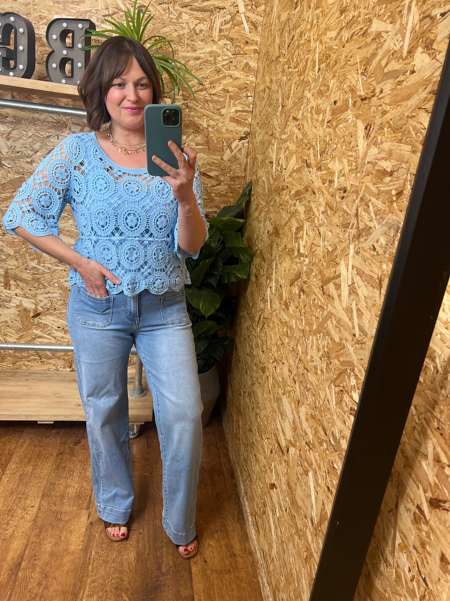 Coral Crochet Top