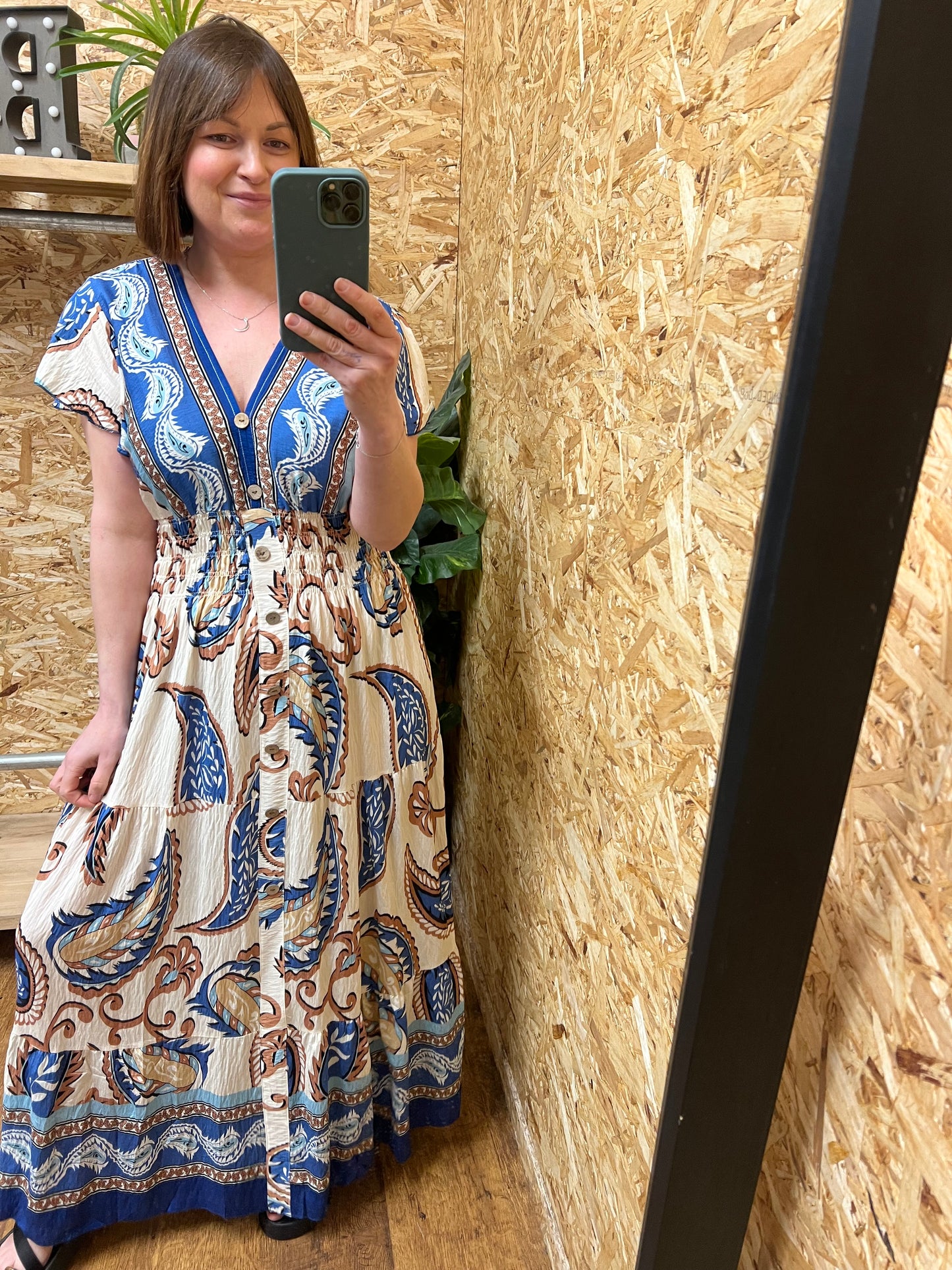 Paisley Print Maxi Dress