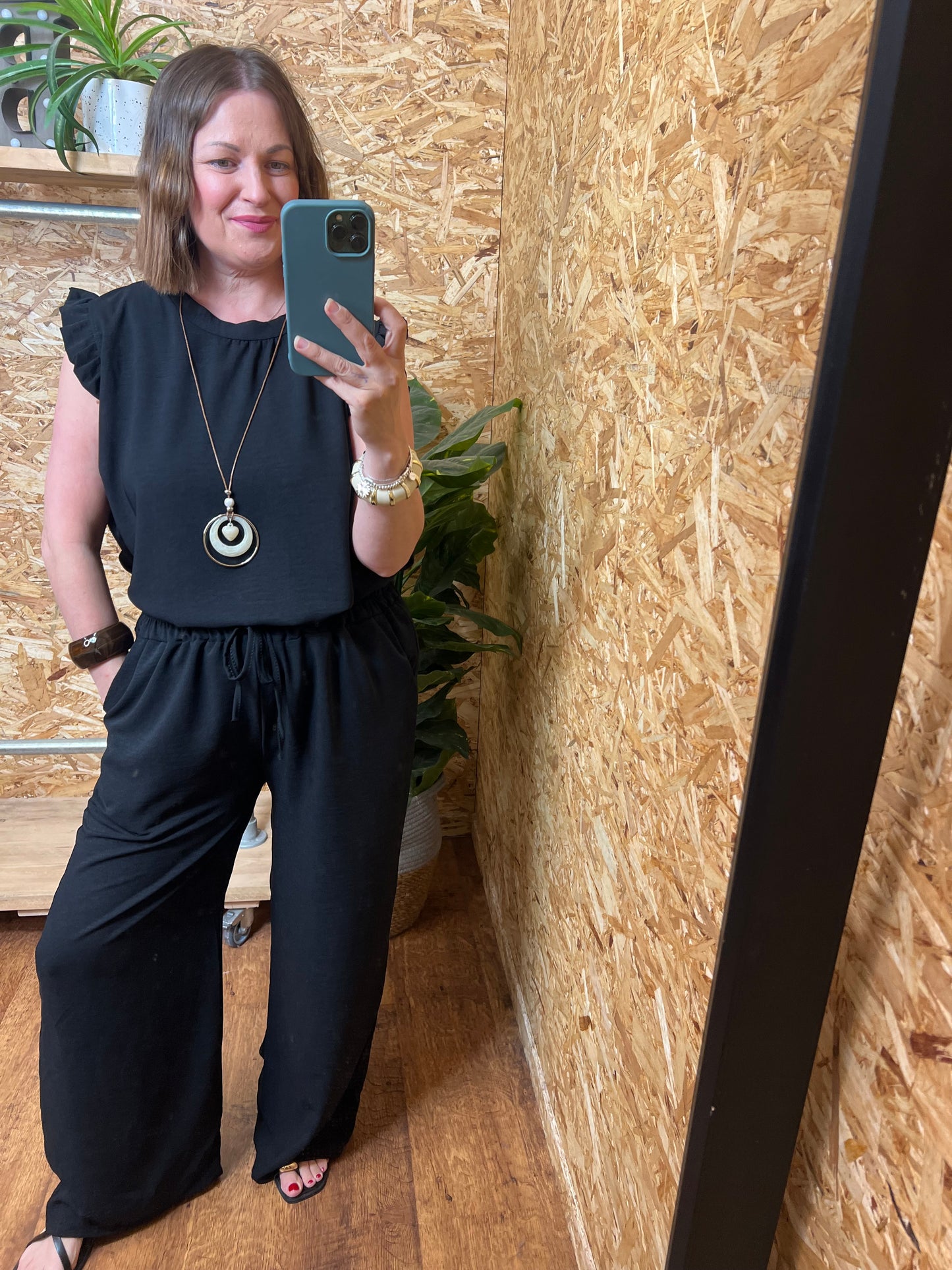 Ebony Frill Top