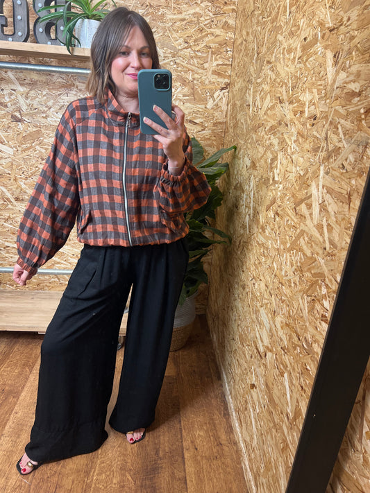 Short Checked Bomber