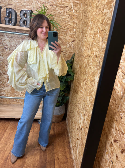 Lemon Frill Blouse