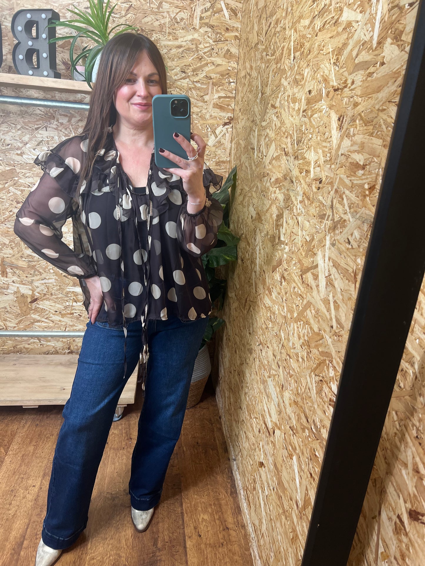 Spotted Frill Blouse