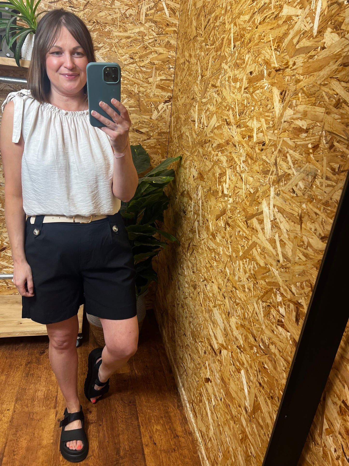 Ruffle Neck Top