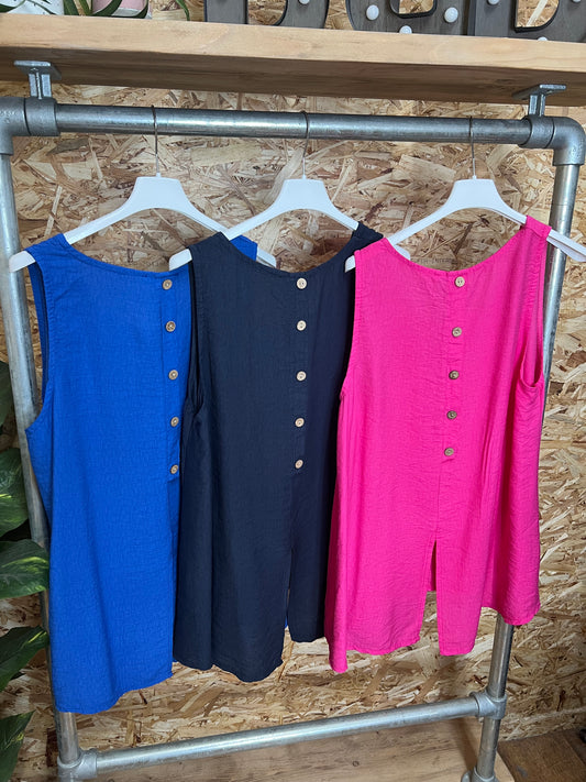 Ellie Button Back Top