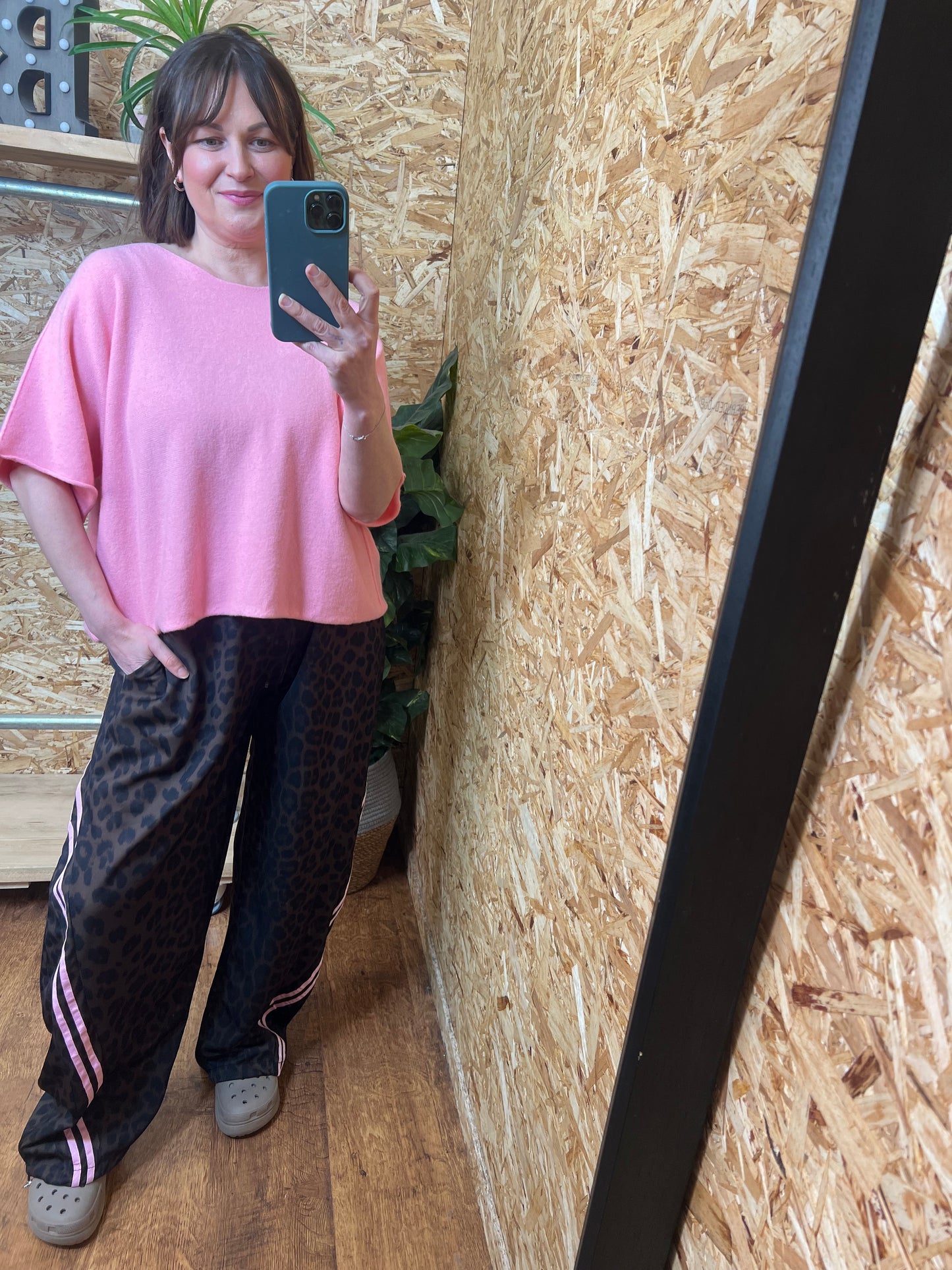 Leopard Stripe Parachute Joggers