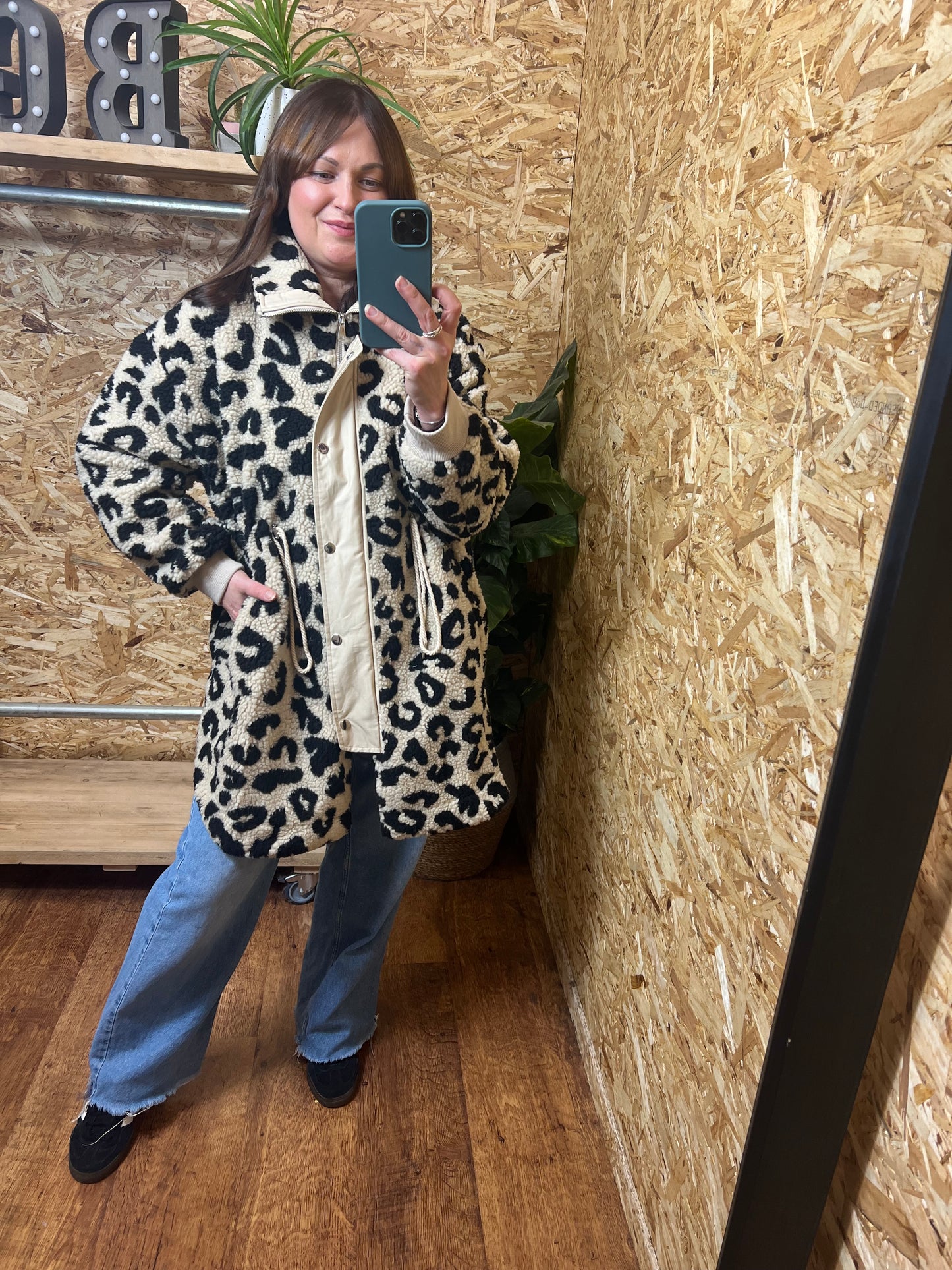 Leopard Teddy Fleece Jacket