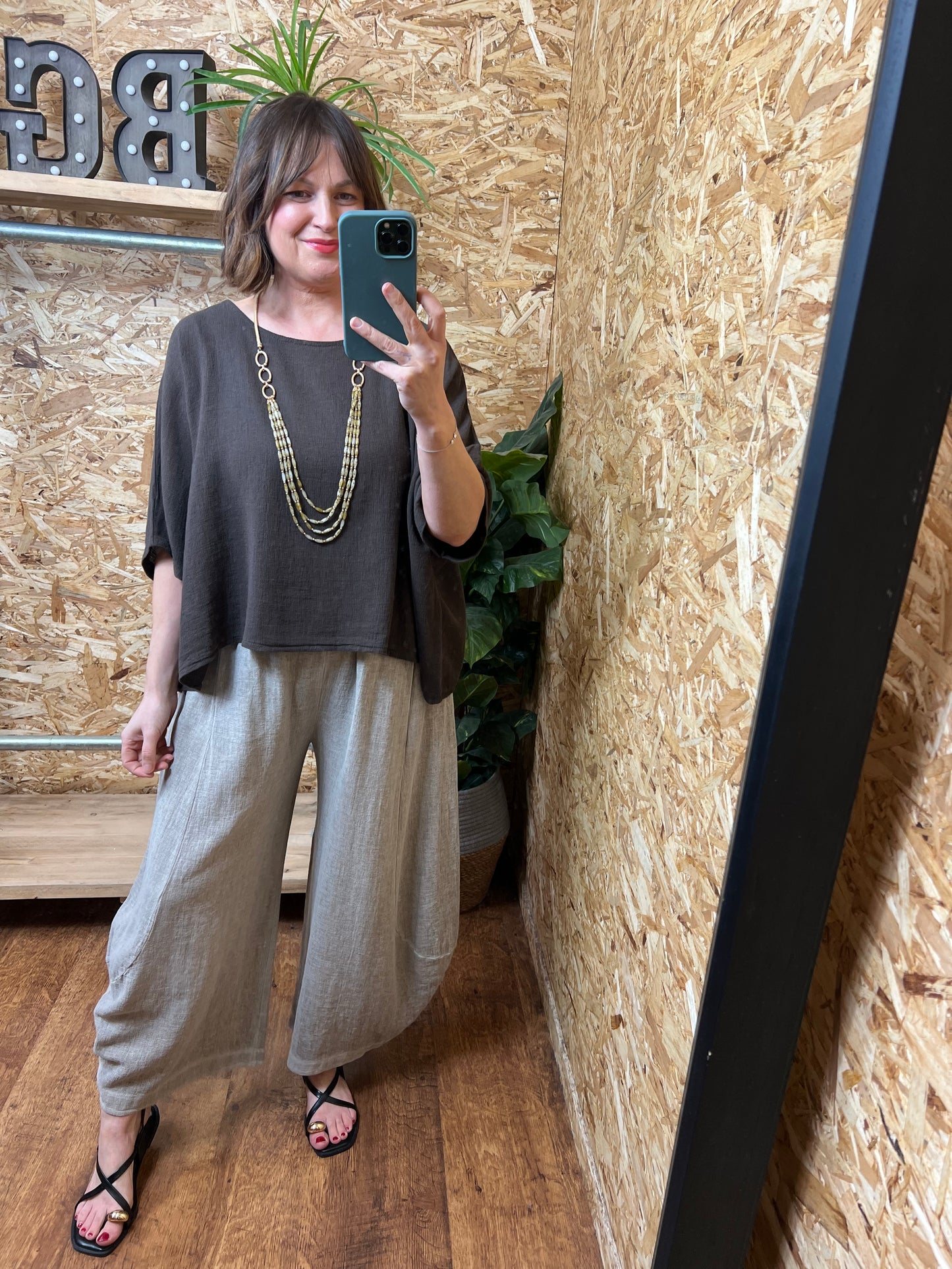 Nola Button Back Top
