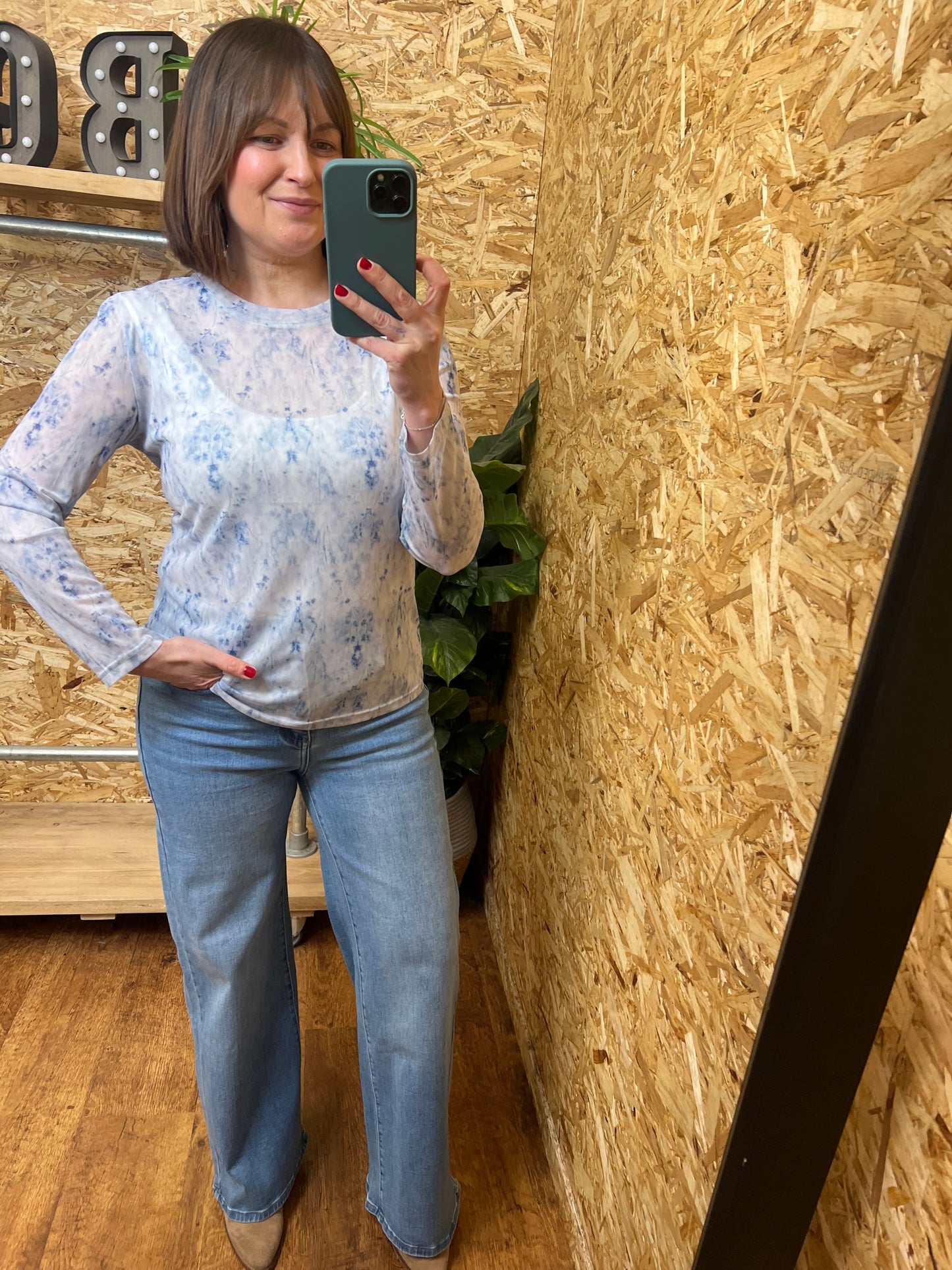 Ditsy Floral Mesh Top