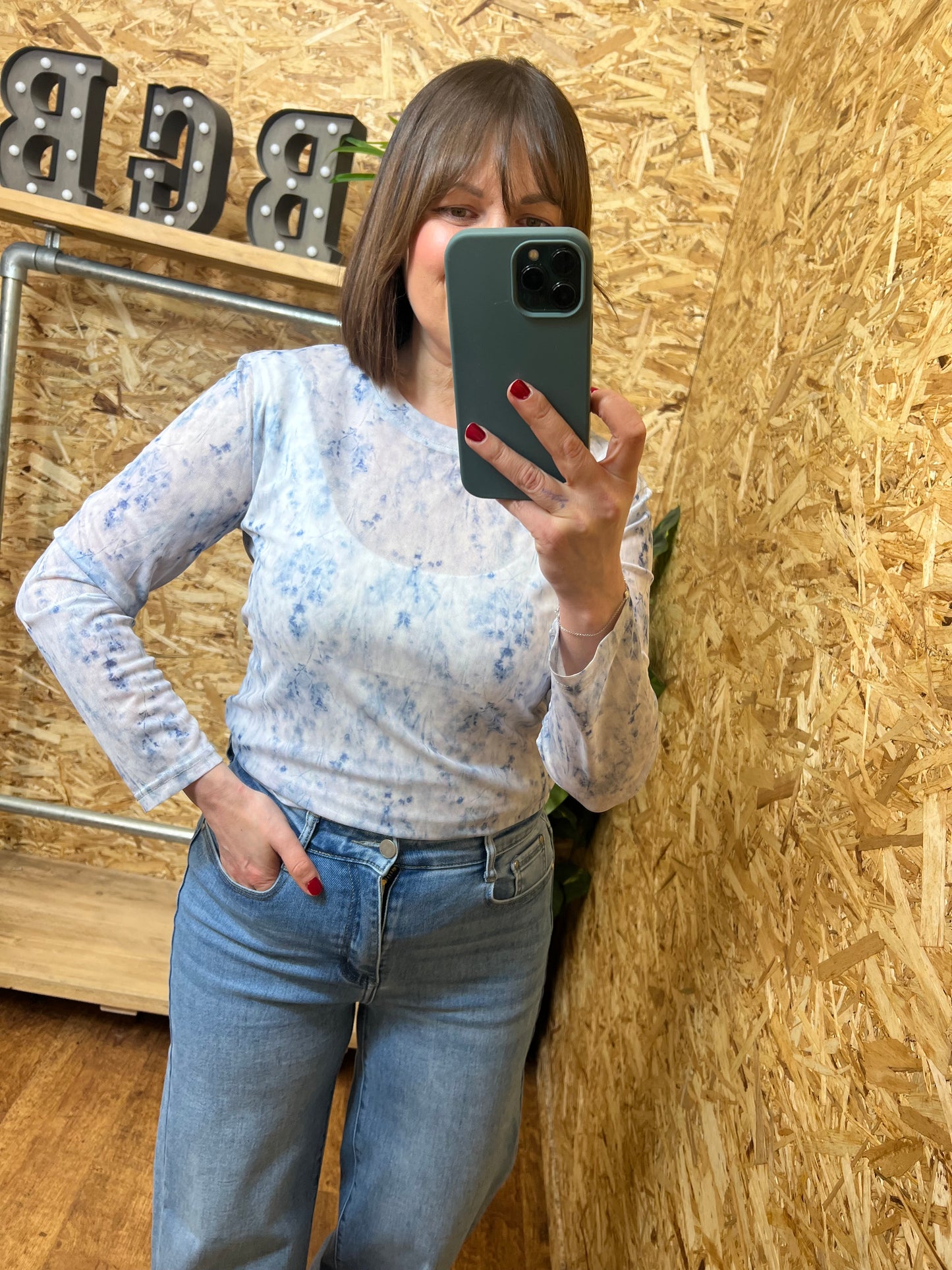 Ditsy Floral Mesh Top