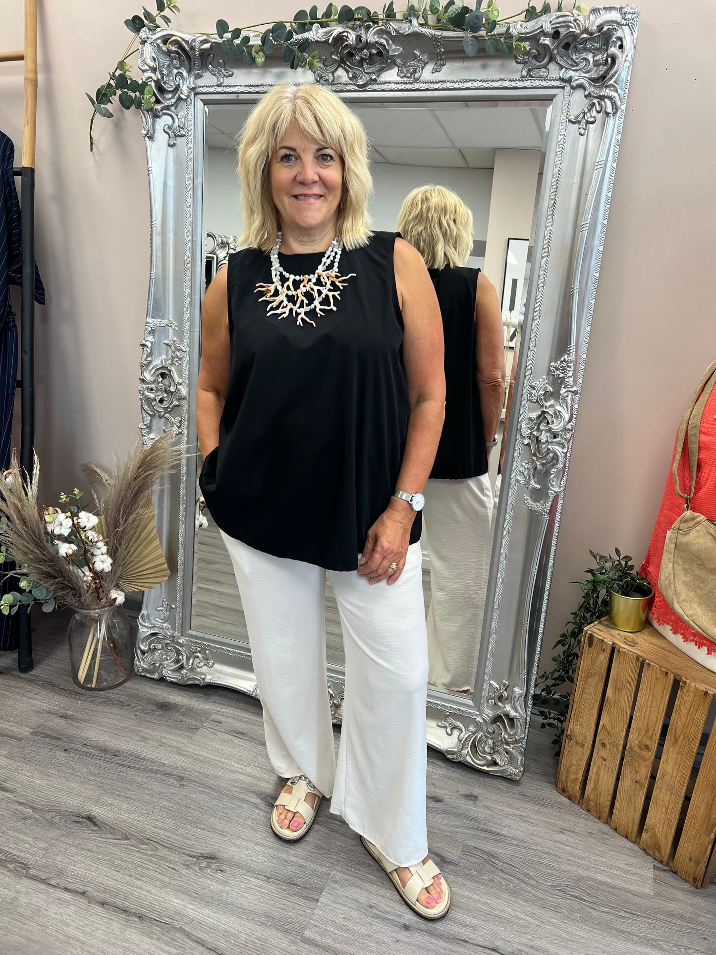 Tie Back Sleevless Top