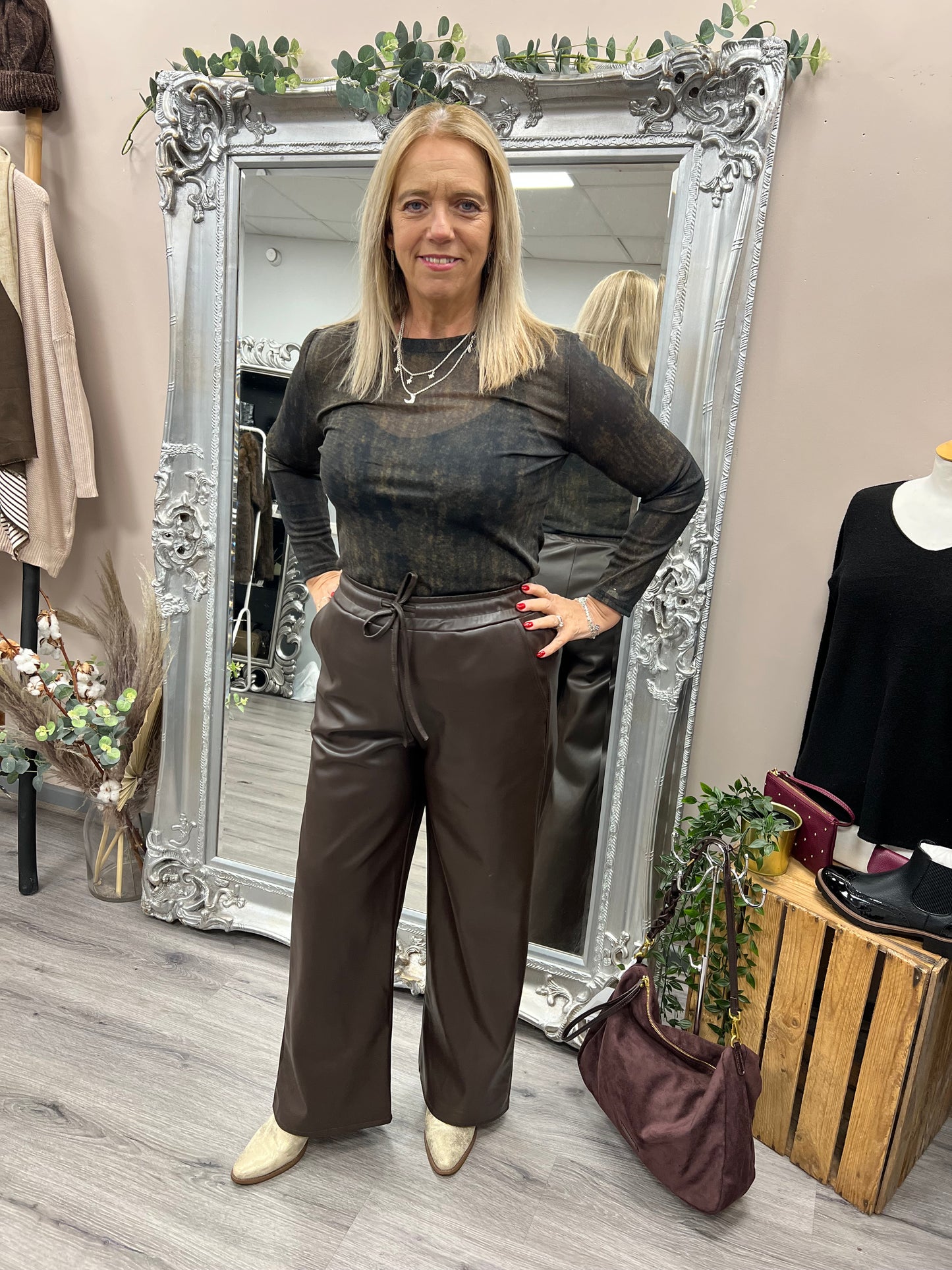 Black/Gold Shimmer Top