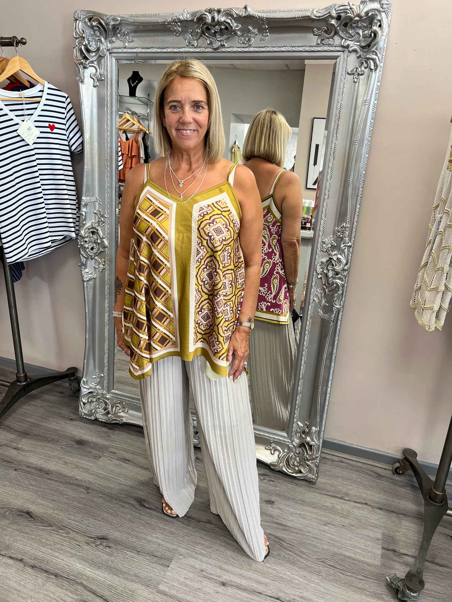 Tile Print Cami Vest