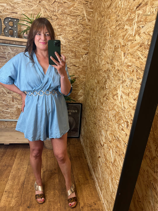 Chambray Denim Playsuit