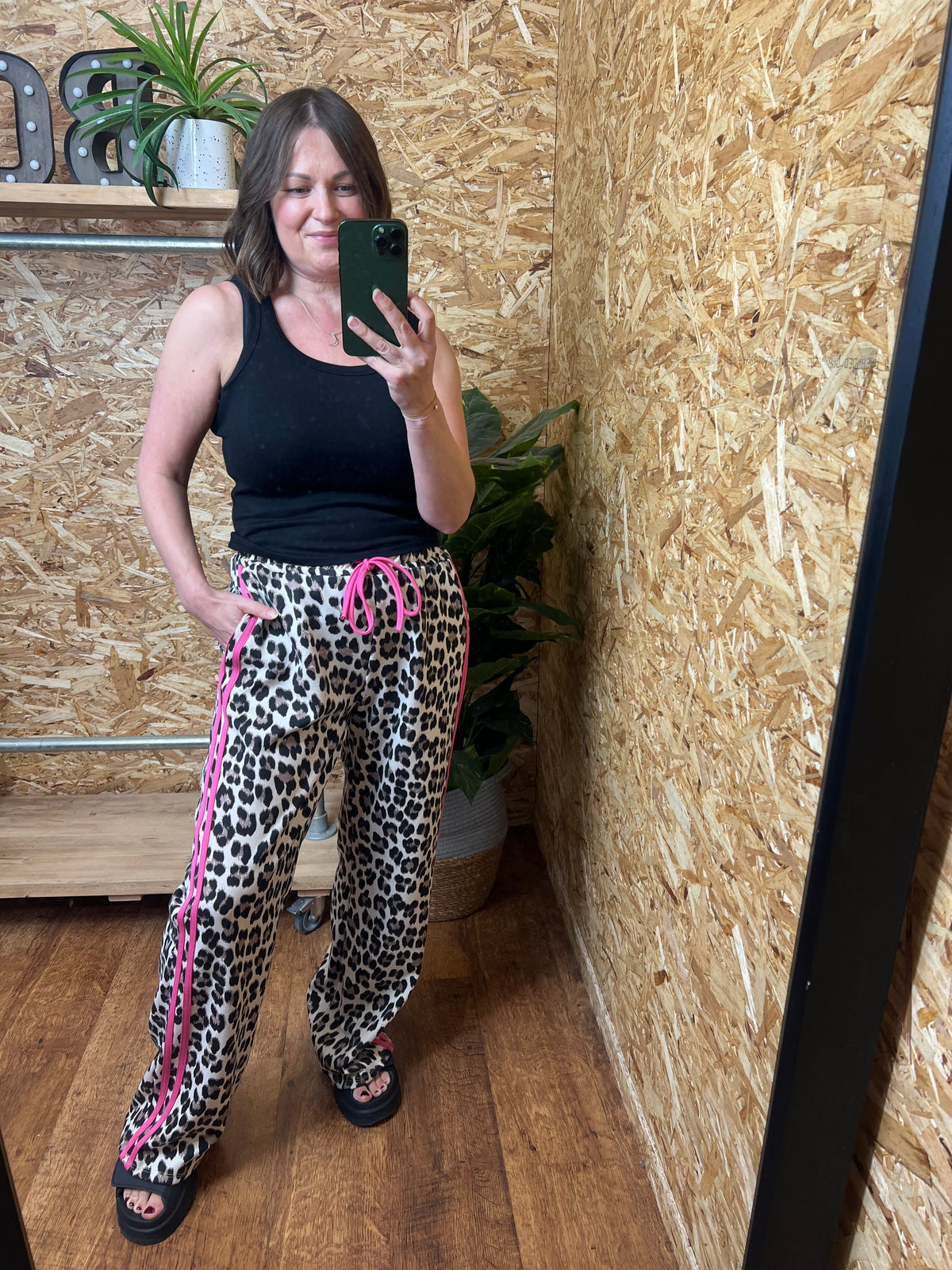 Stripe Leopard Joggers