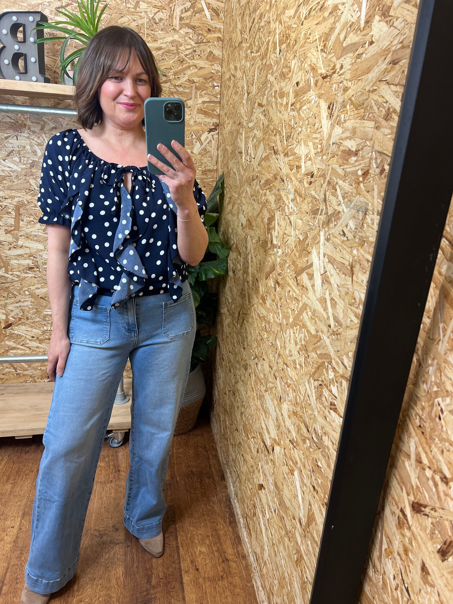 Polka Dot Bardot Top