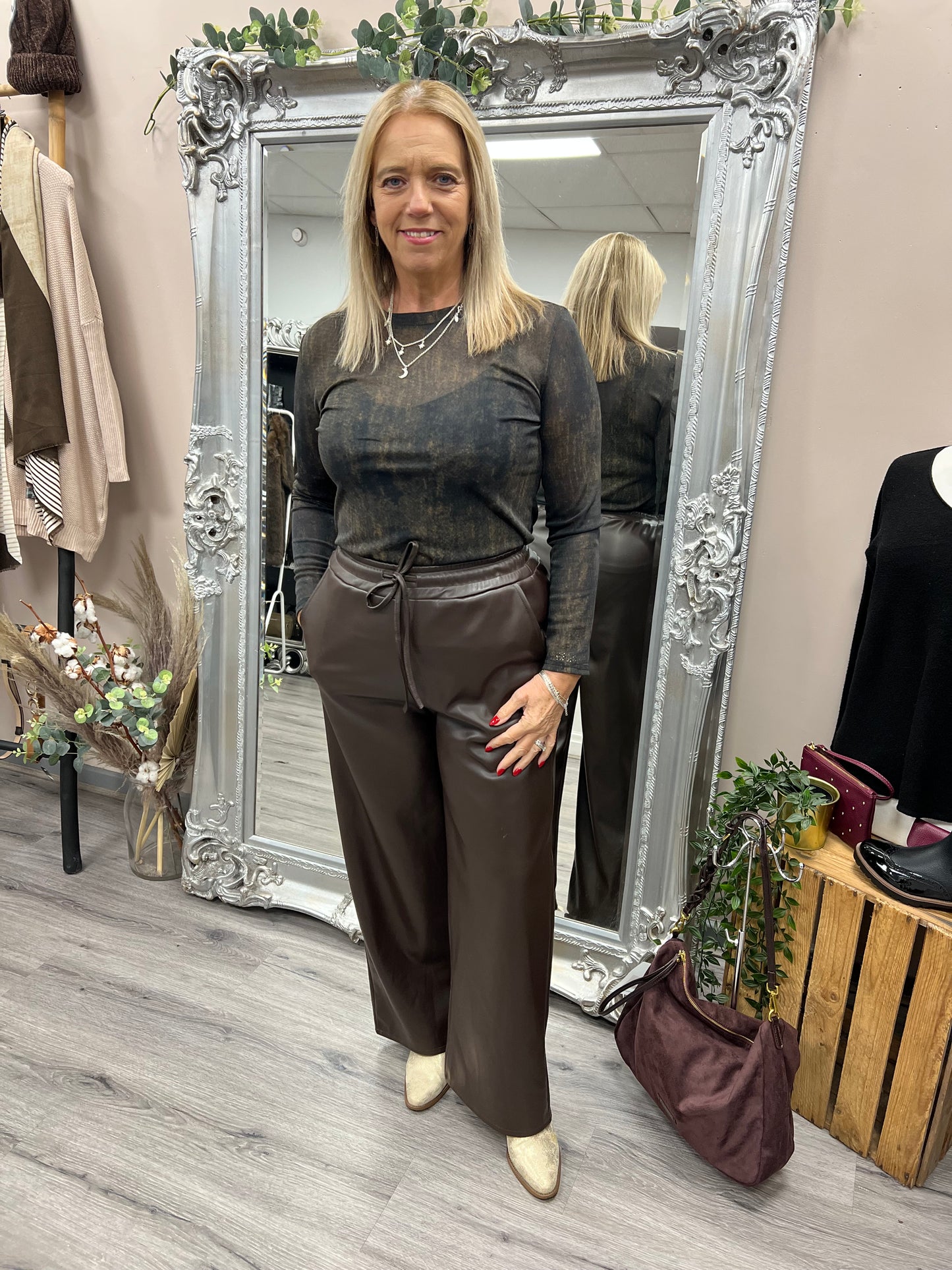 Black/Gold Shimmer Top