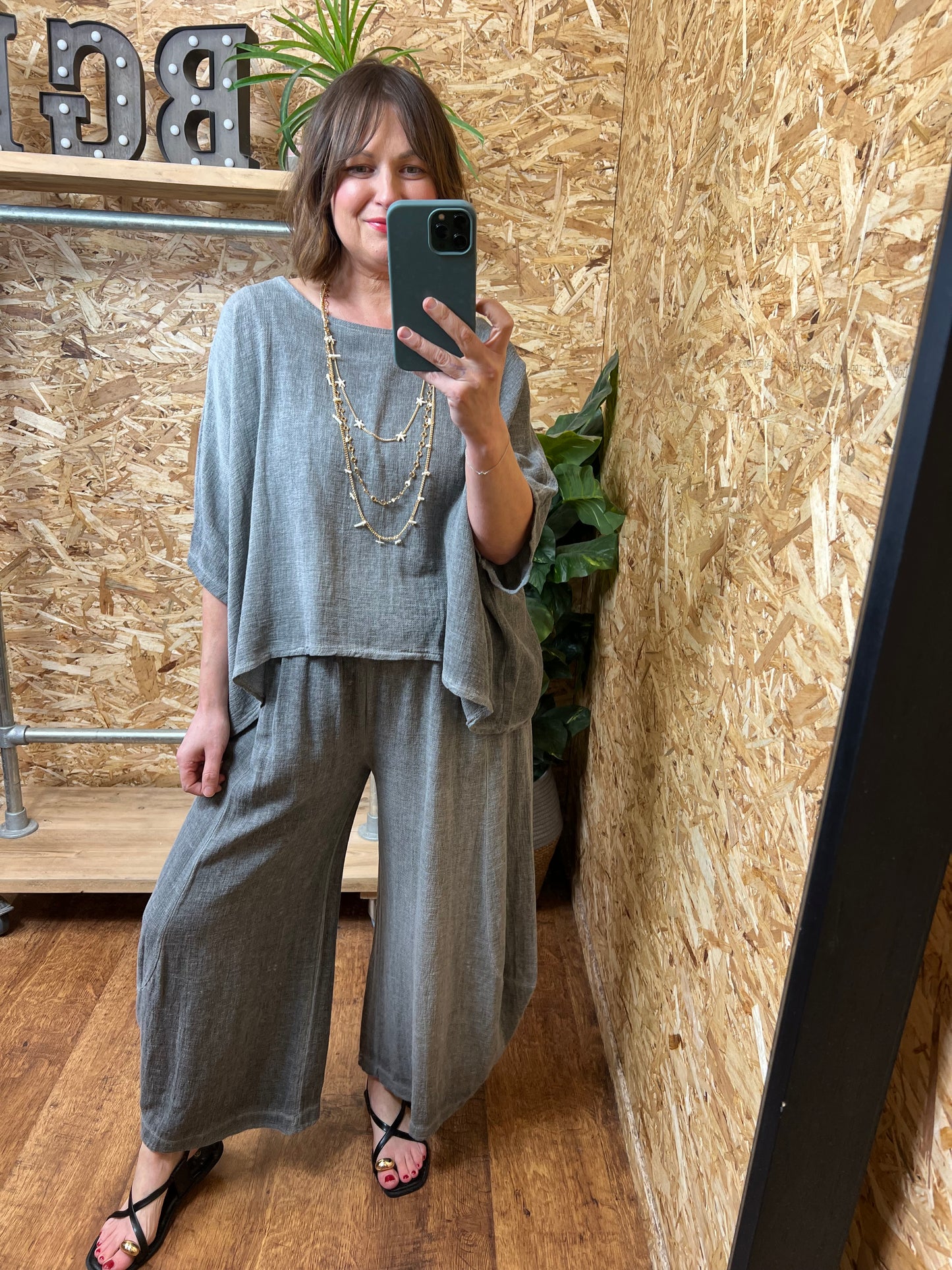Nola Button Back Top