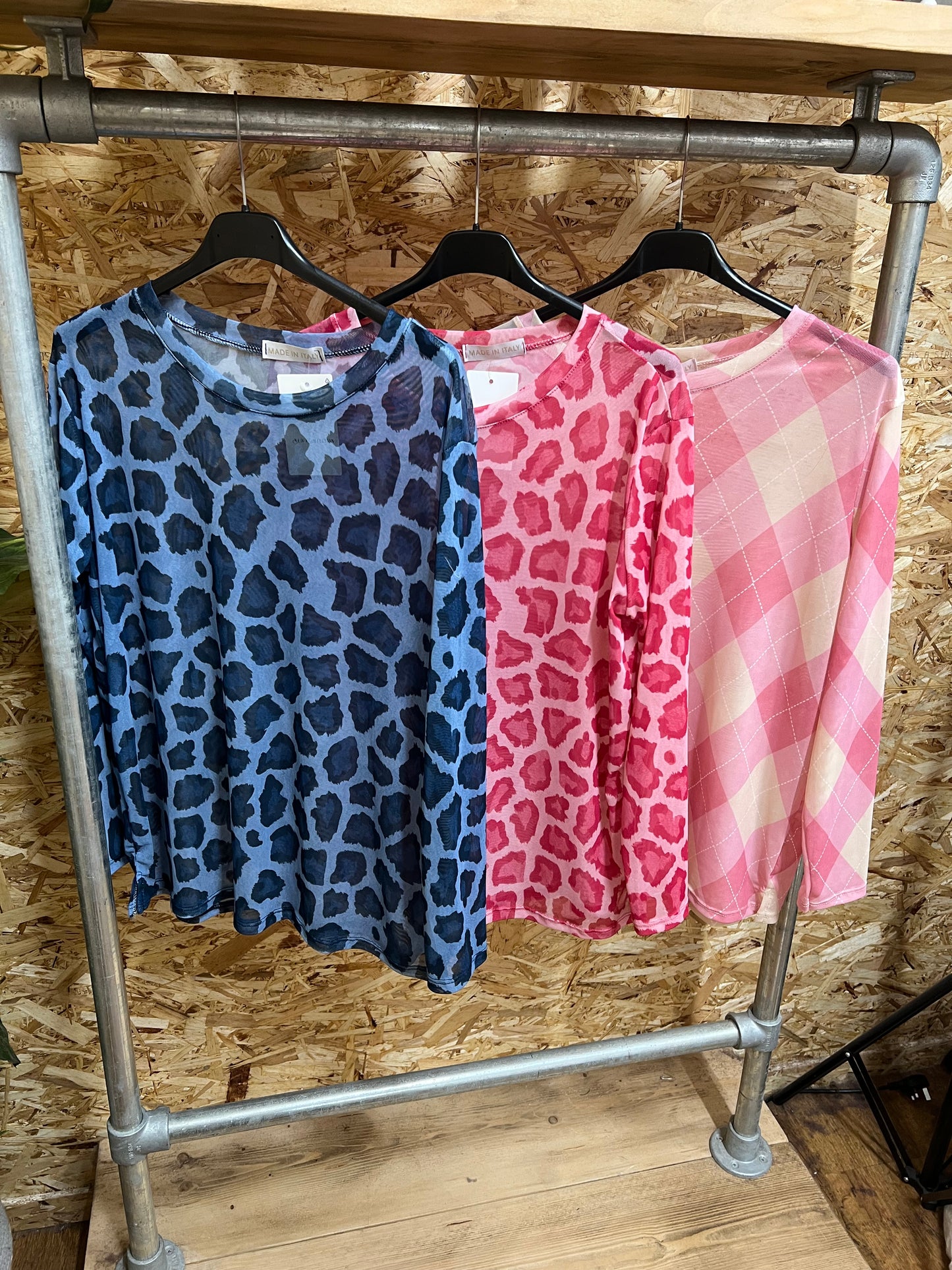 Lena Animal Print Mesh Top