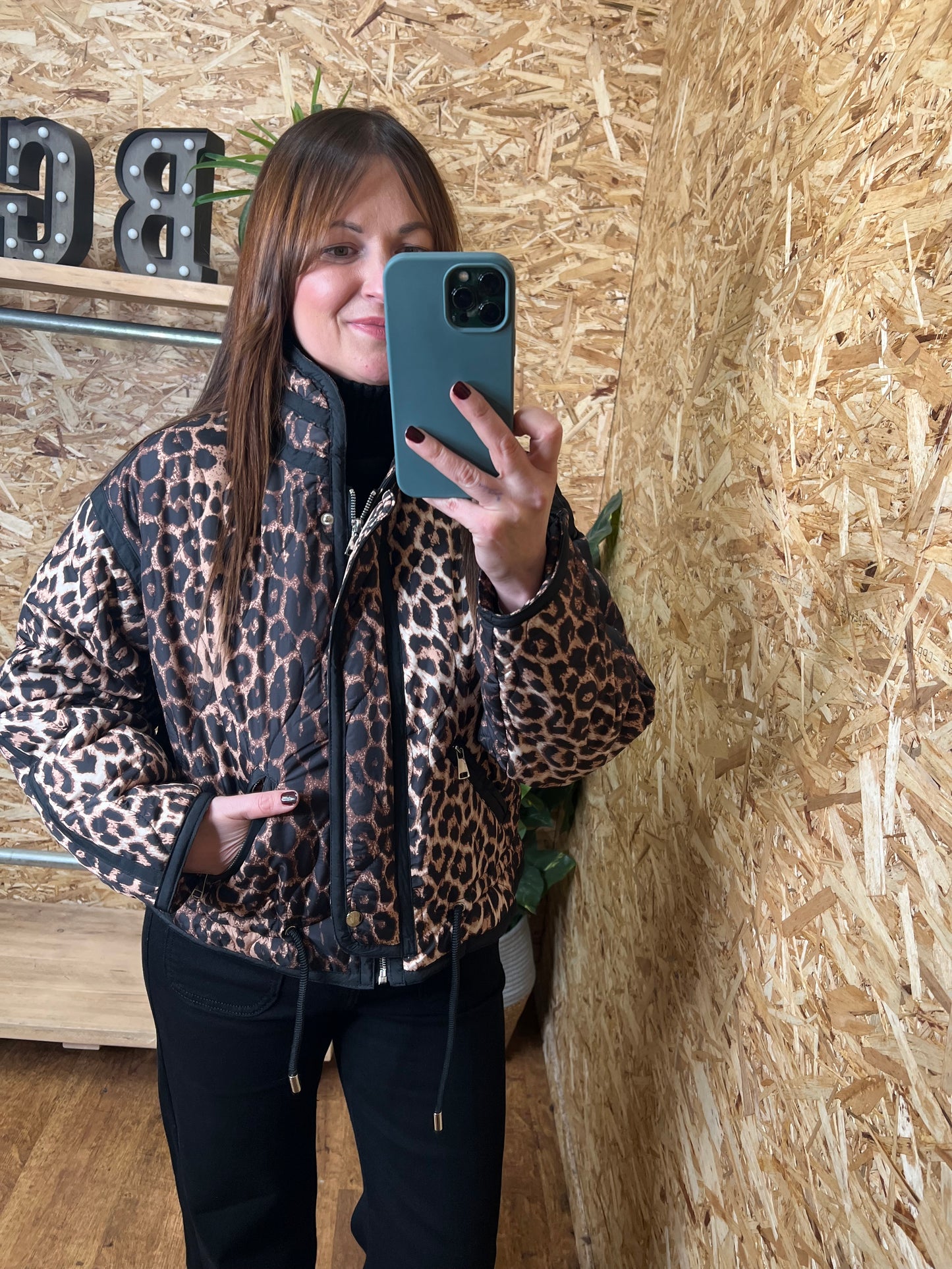 Lightweight Animal Print Padded Jacket