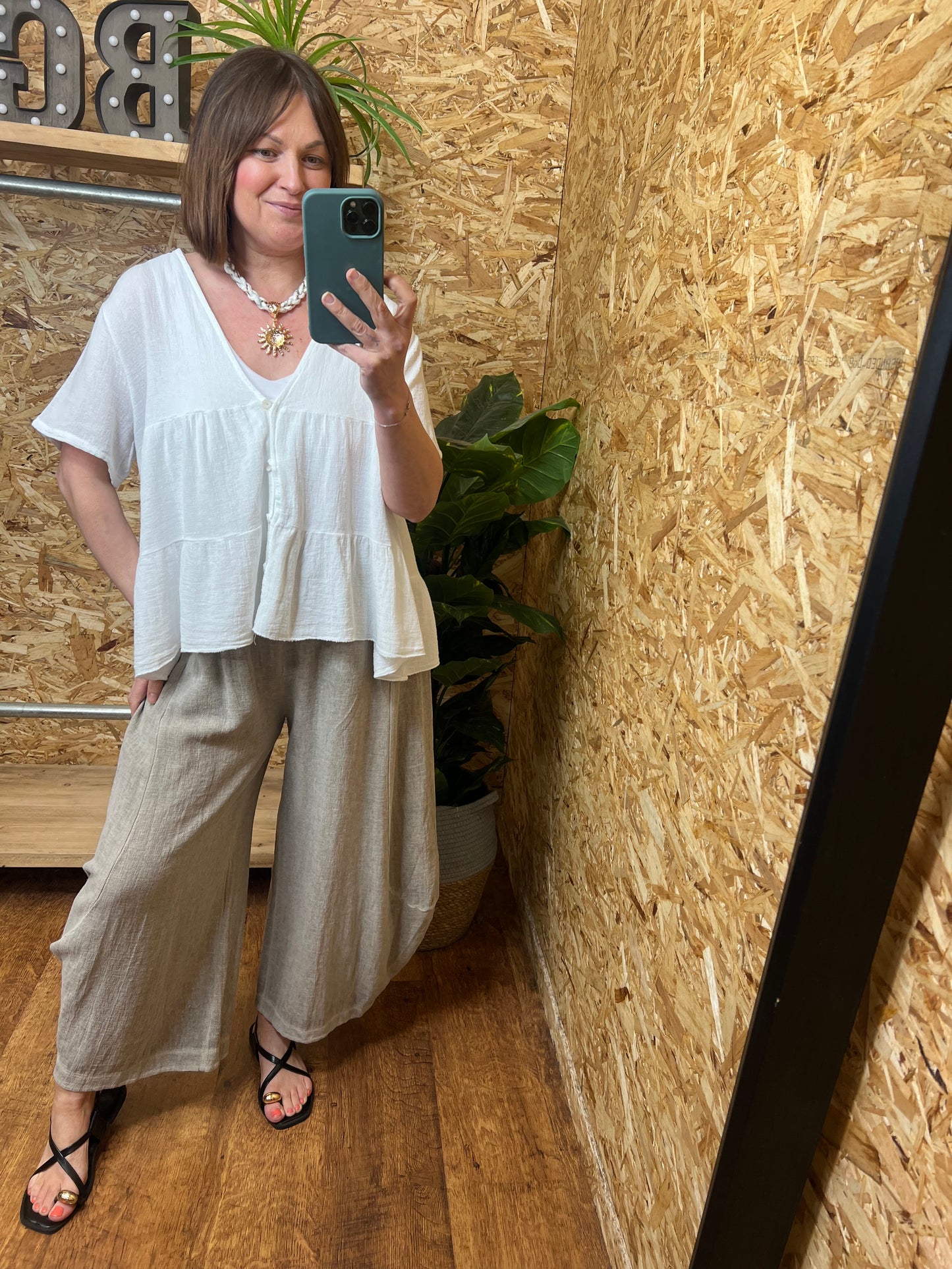 Nola Button Smock Top