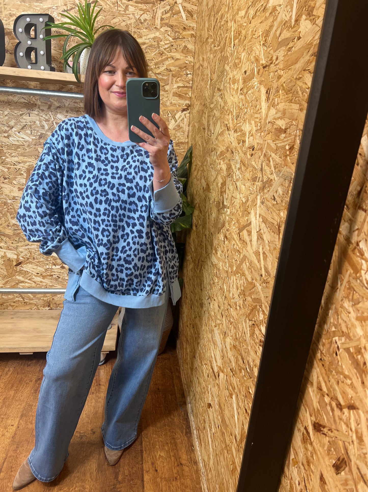 Oversized Animal Print Sweatshirt