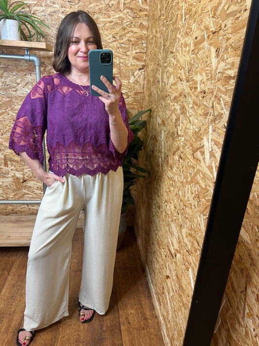Lace Panel Top