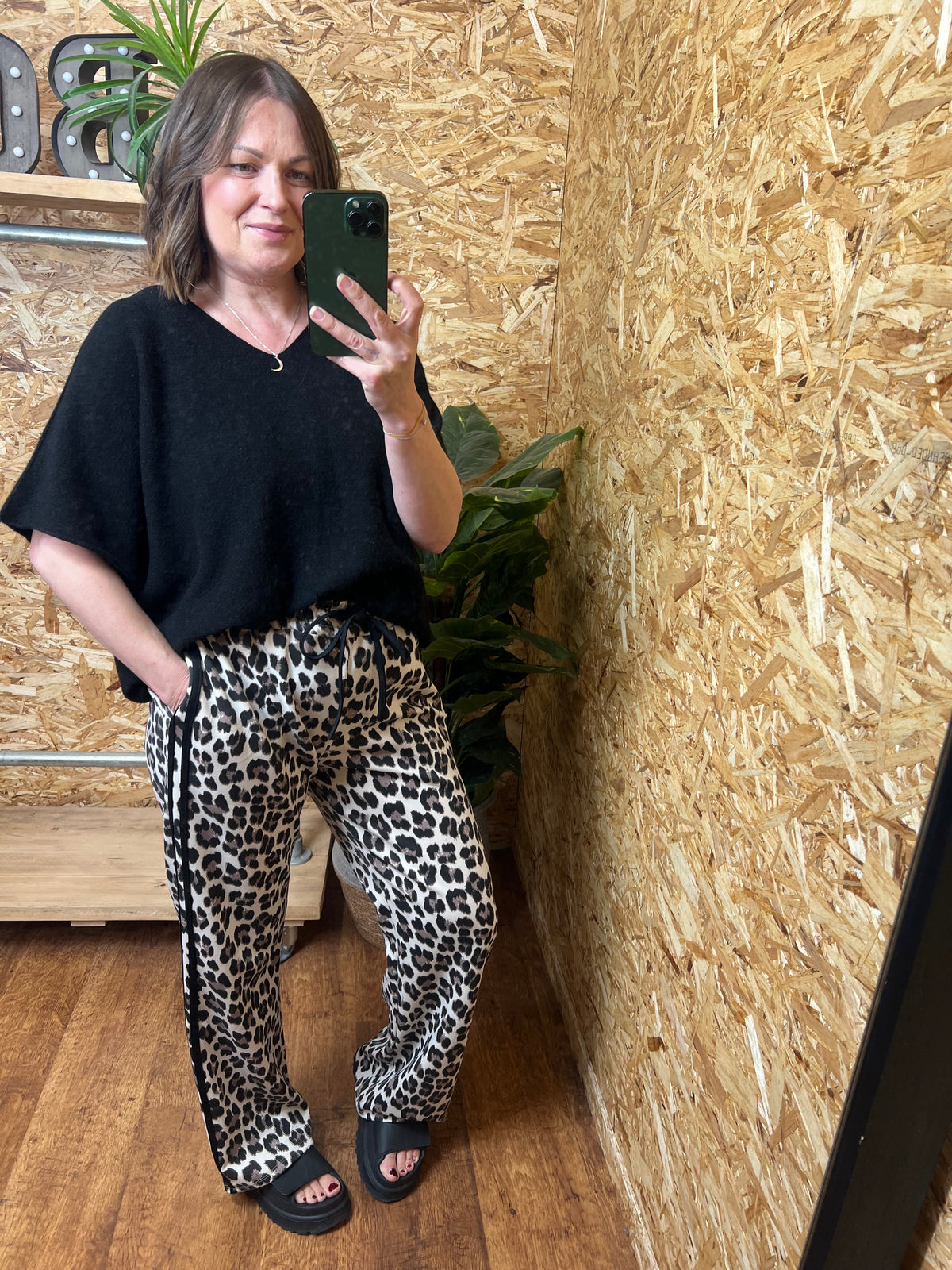 Stripe Leopard Joggers