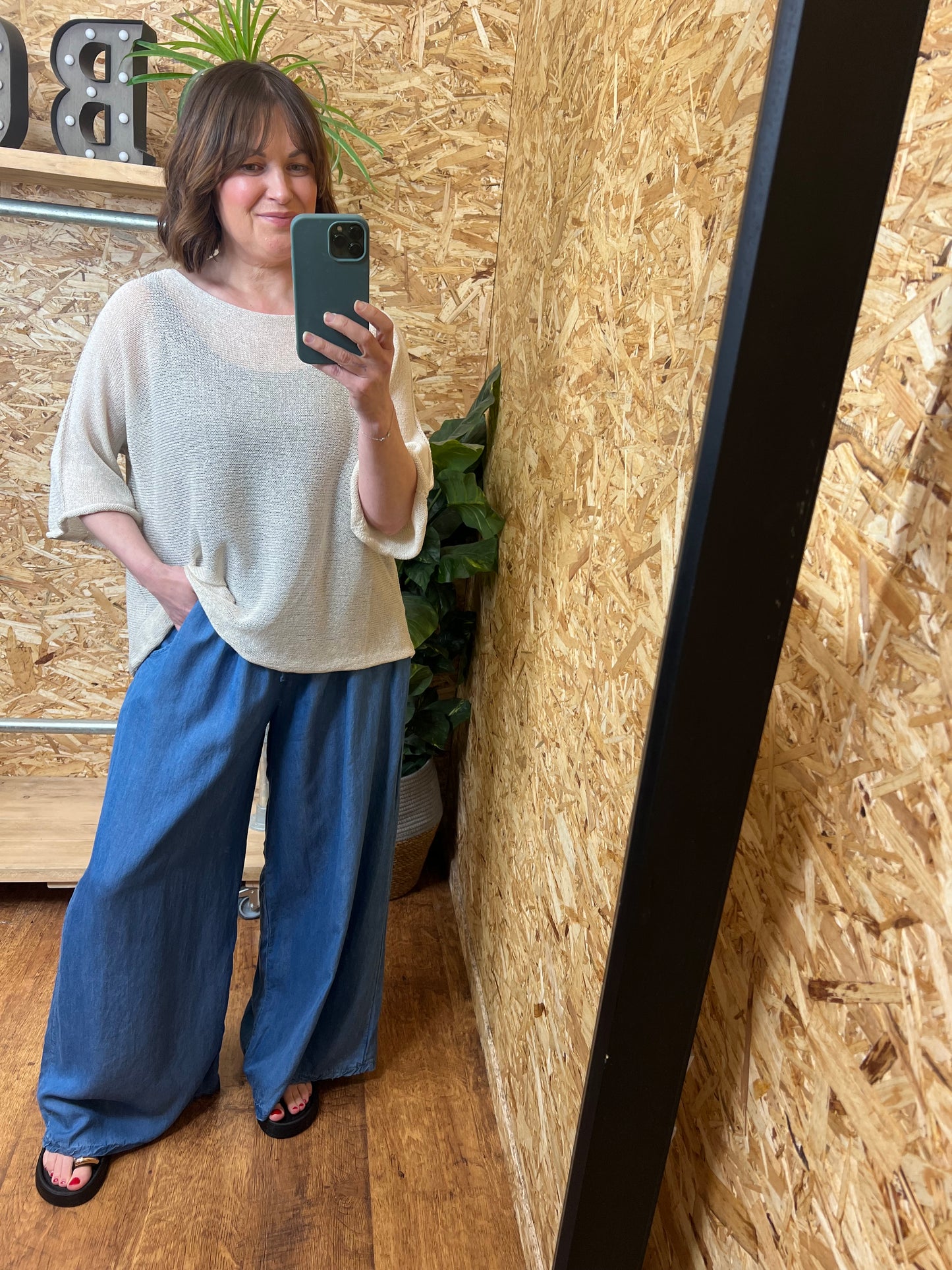 Chambray Denim Trousers