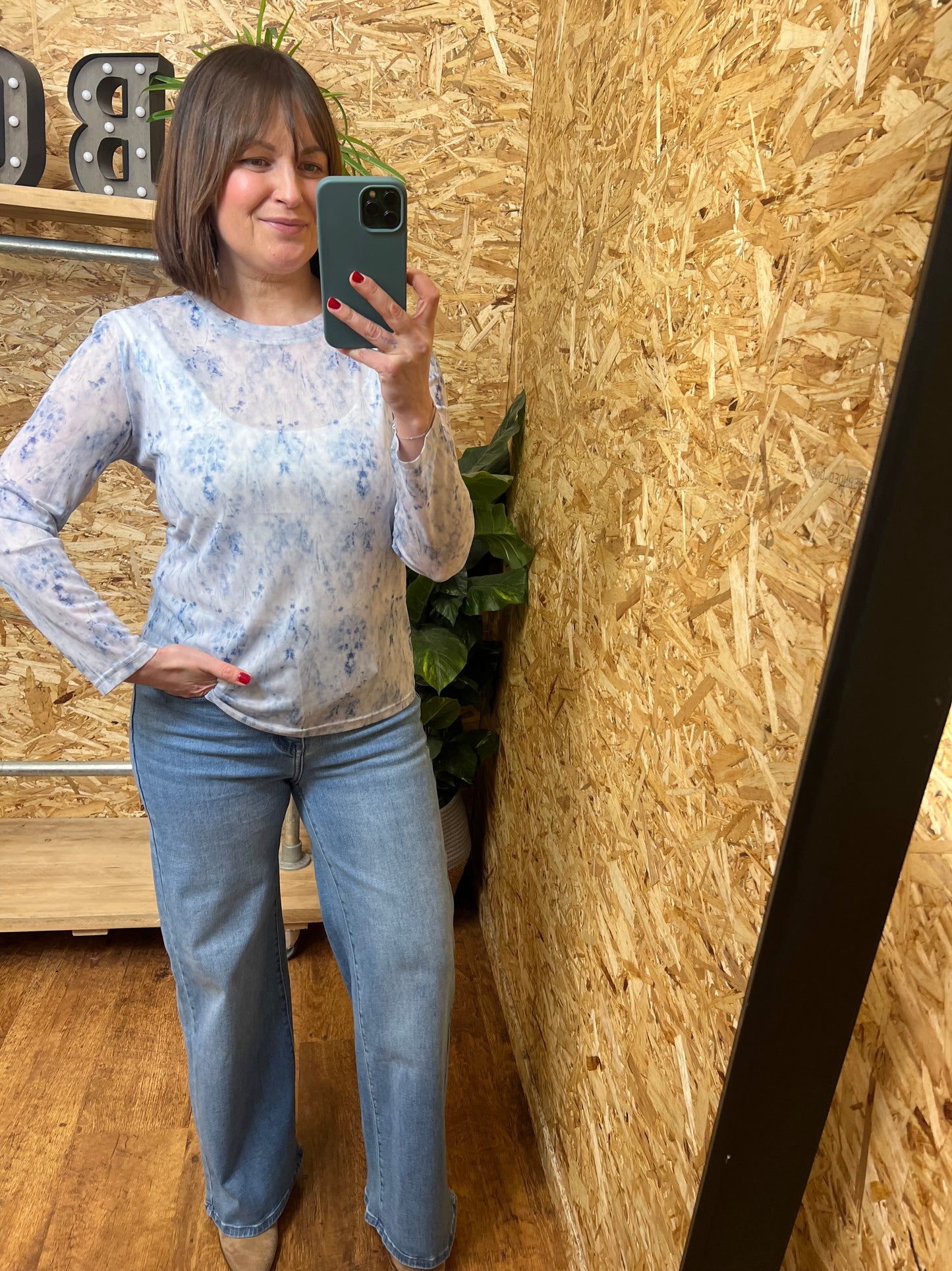 Ditsy Floral Mesh Top