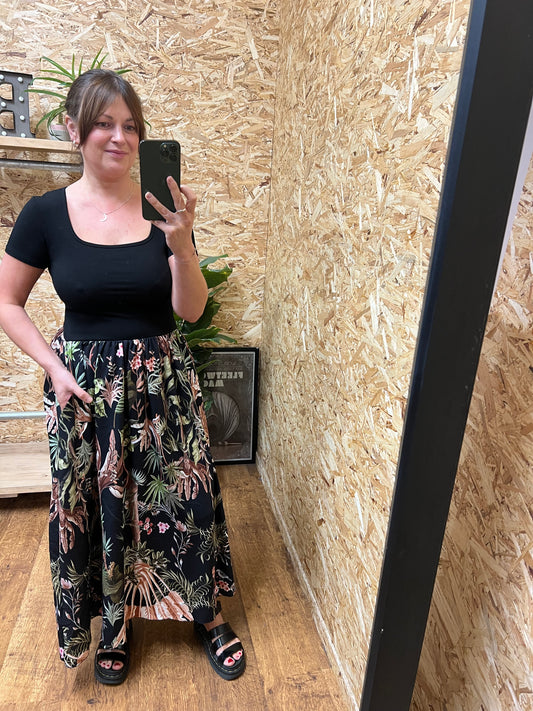 Tropical Print Dress