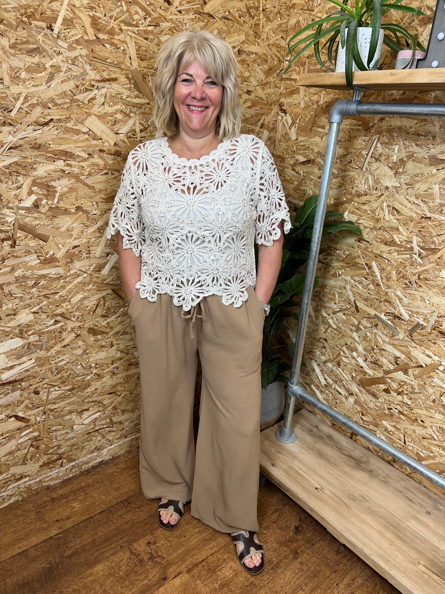 Serena Sequin Crochet Top
