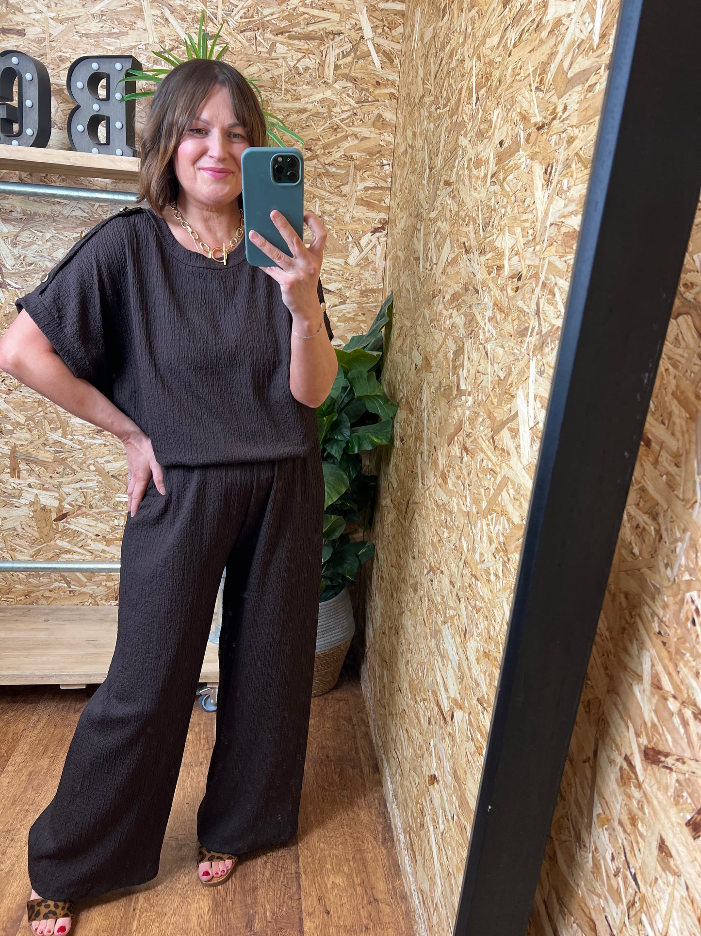 Gold Button Detail Co Ord