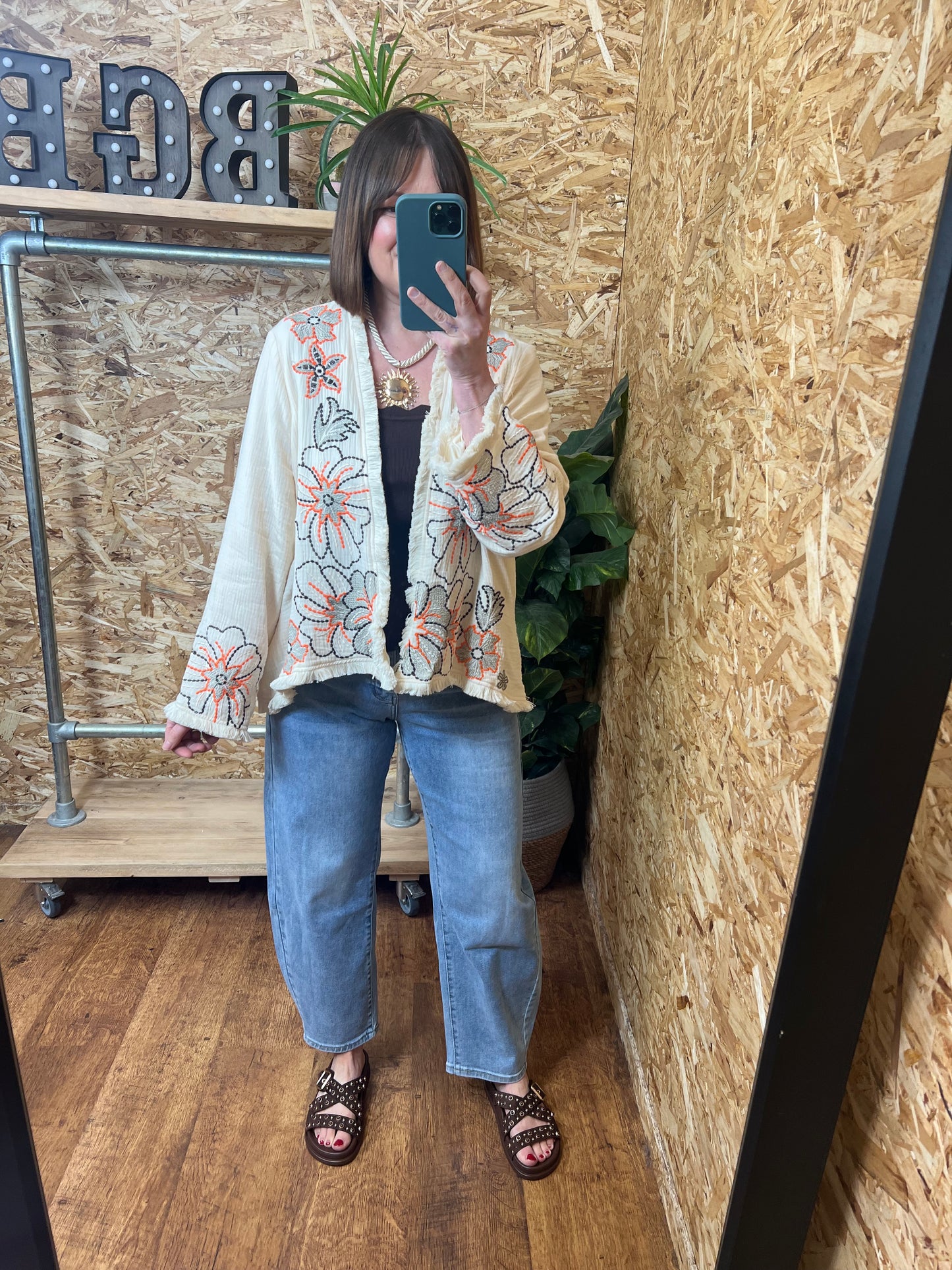 Embroidered Fringe Jacket