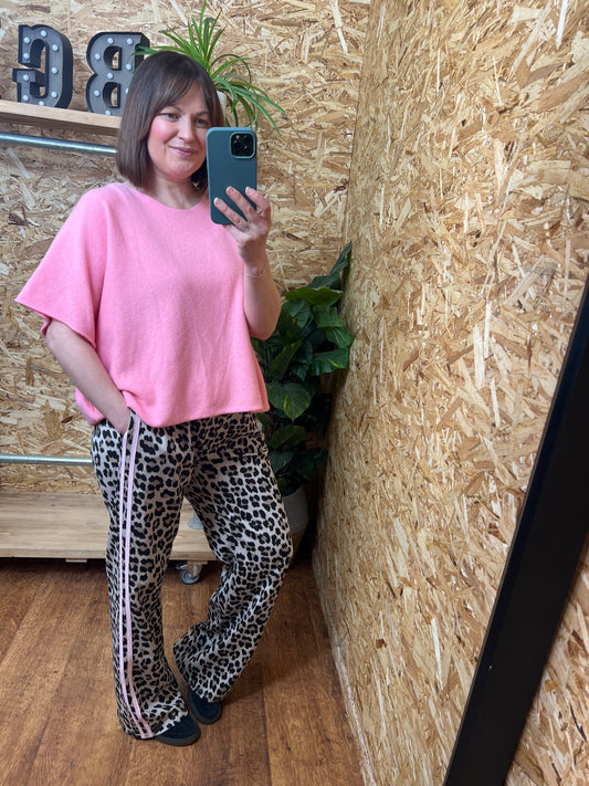 Leopard Side Stride Joggers