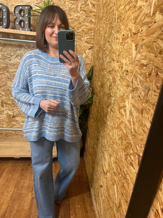 Stripe Open Weave Knit