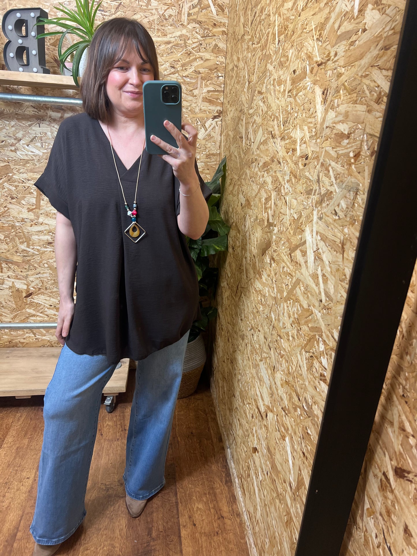 Ebony V Neck Top