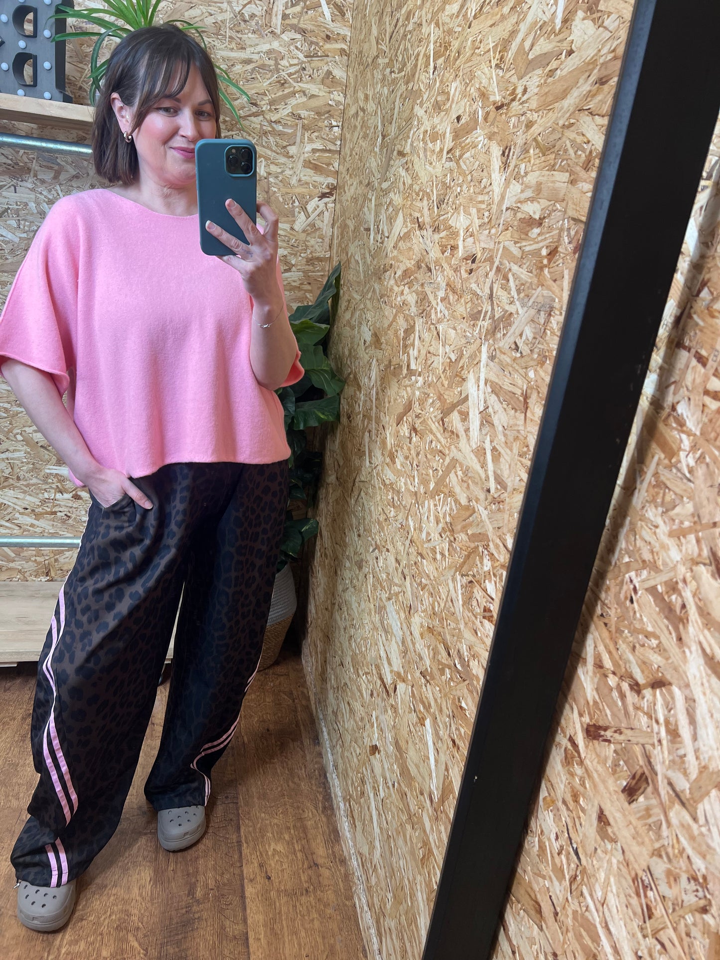 Leopard Stripe Parachute Joggers