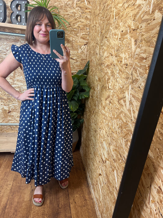 Polka Dot Midi Dress