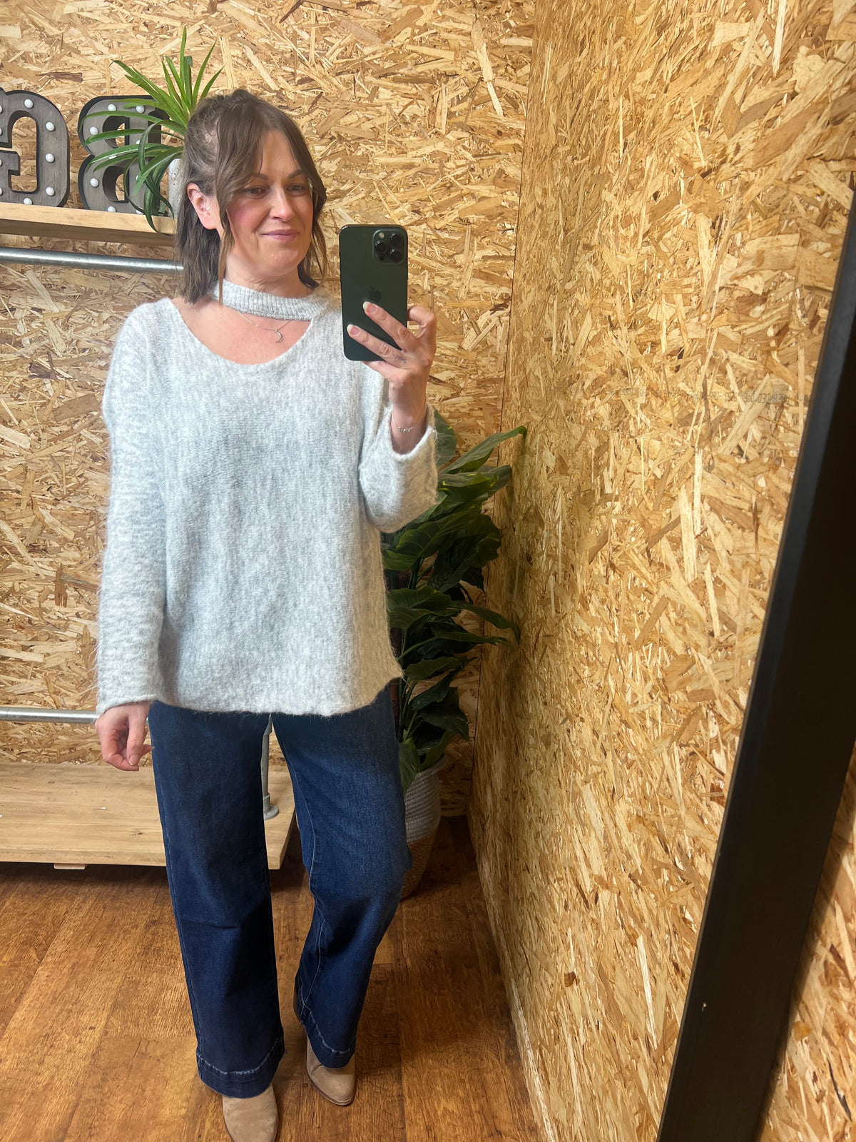 Slash Neck Knit