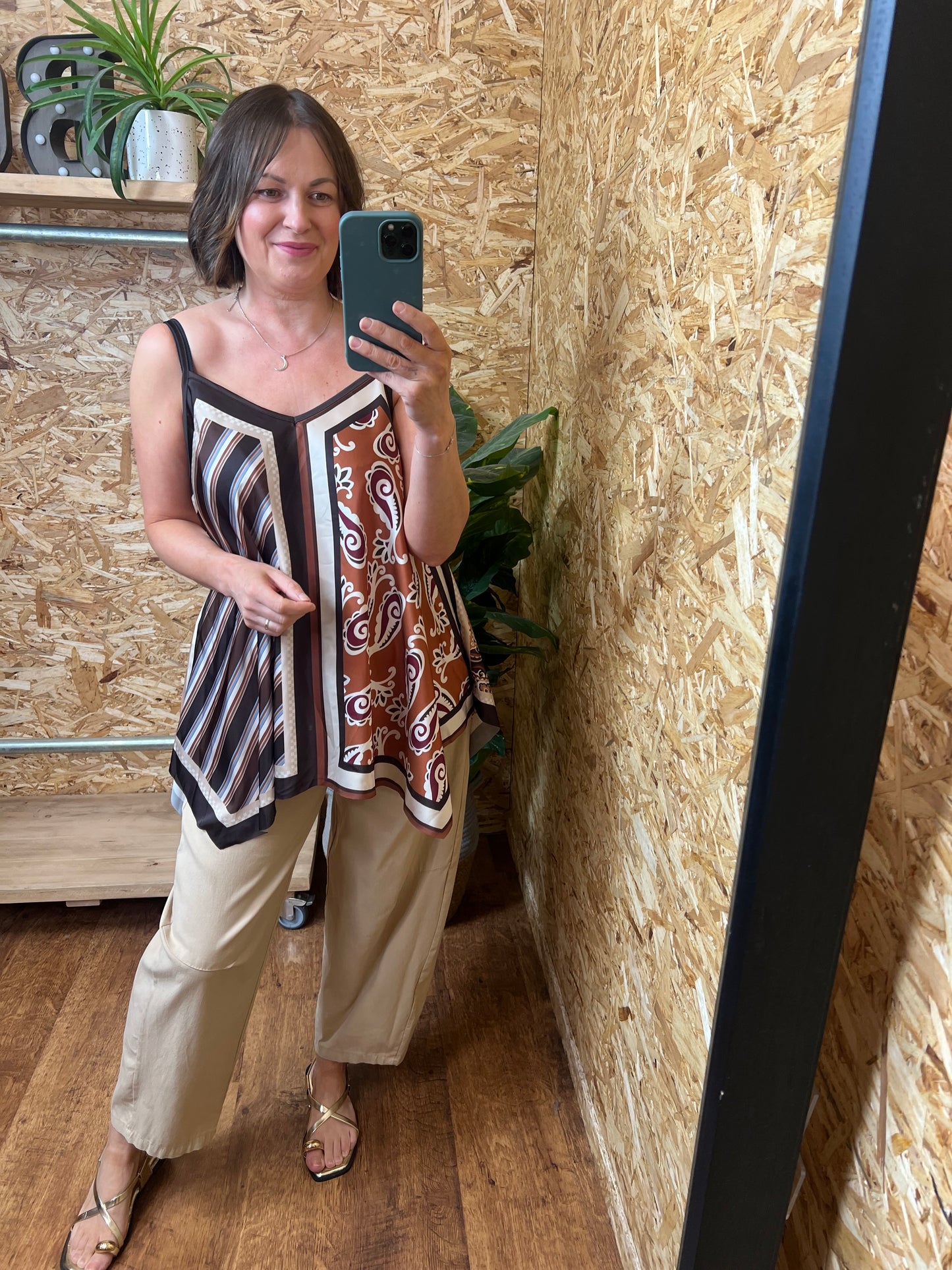 Tile Print Cami Vest