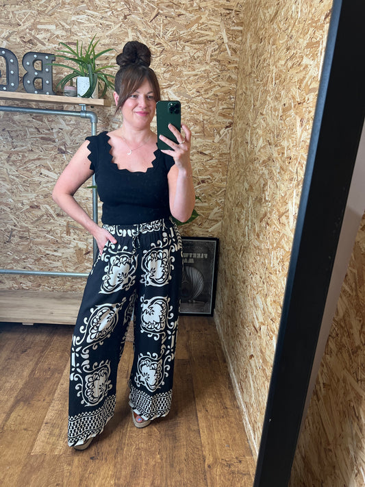 Tile Print Trousers