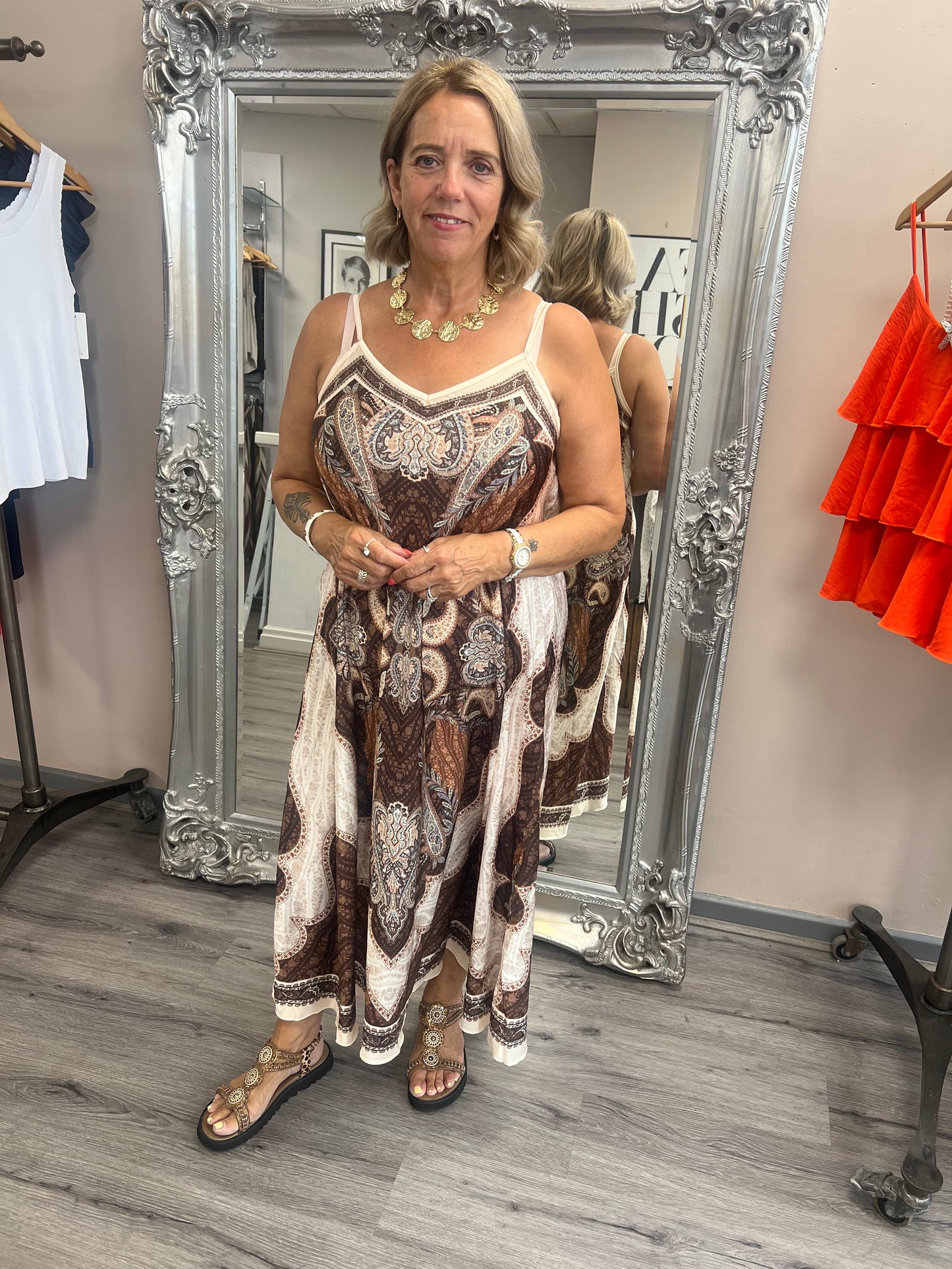 Paisley Strappy Dress