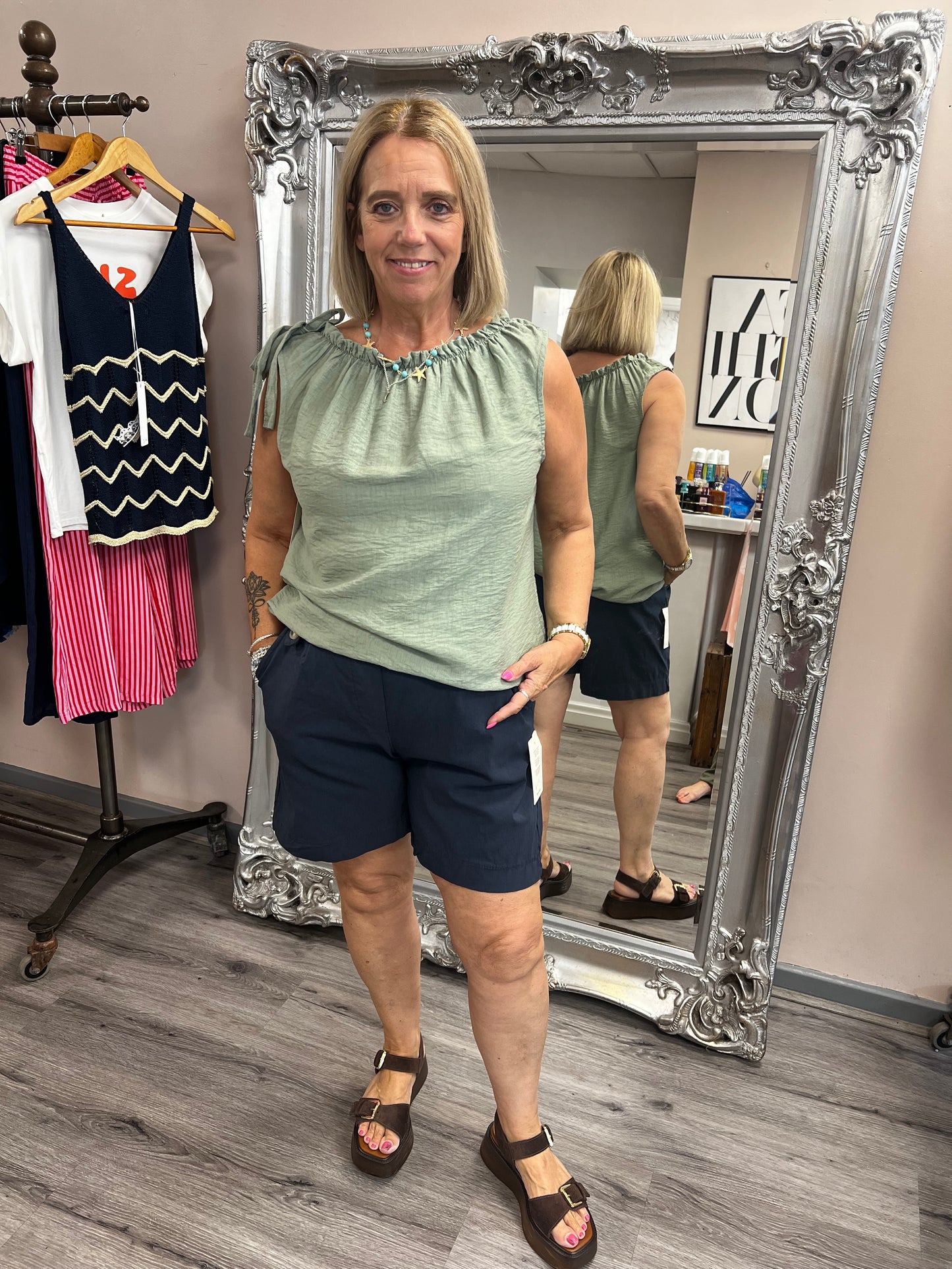 Ruffle Neck Top