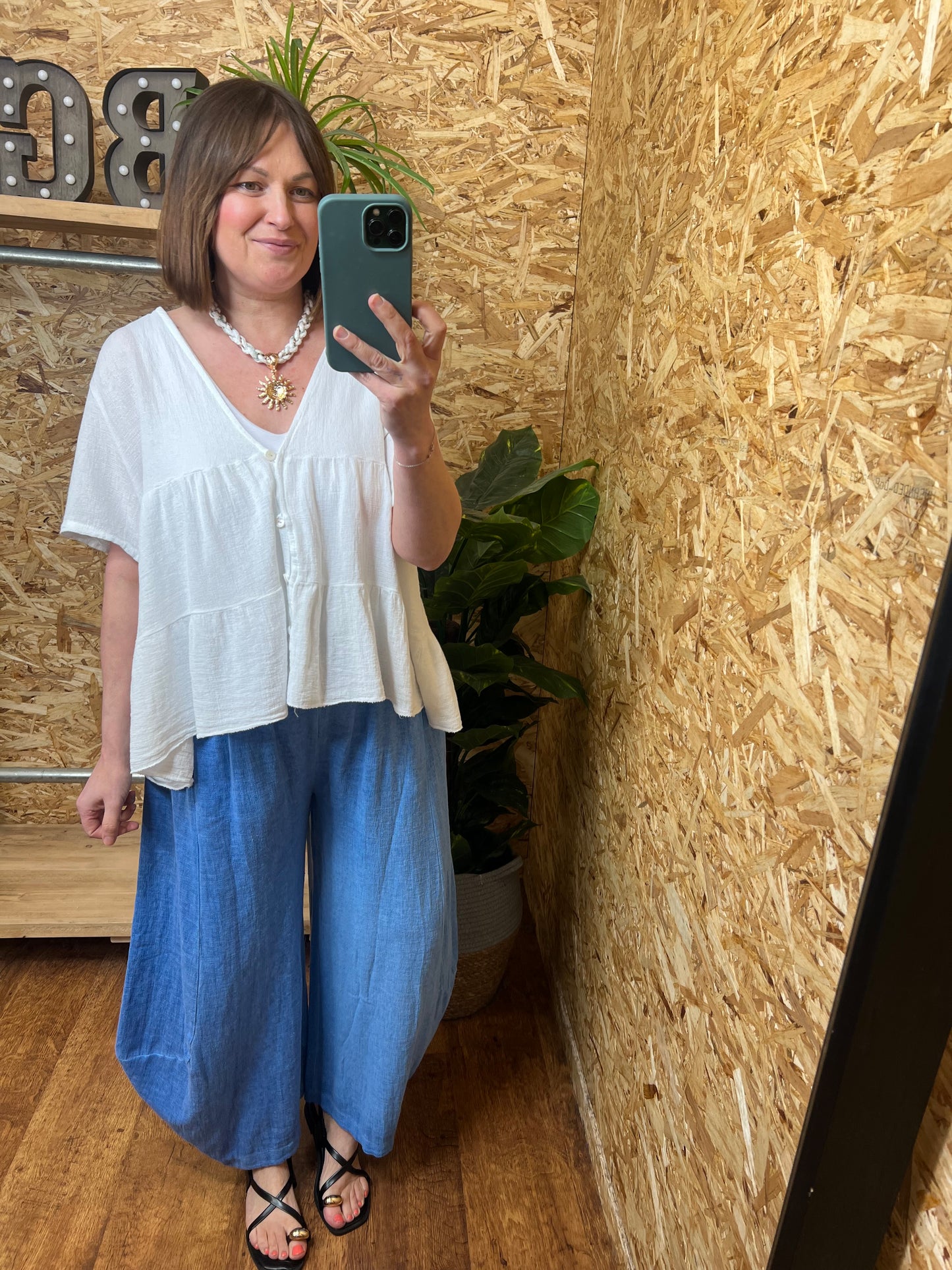 Nola Button Smock Top