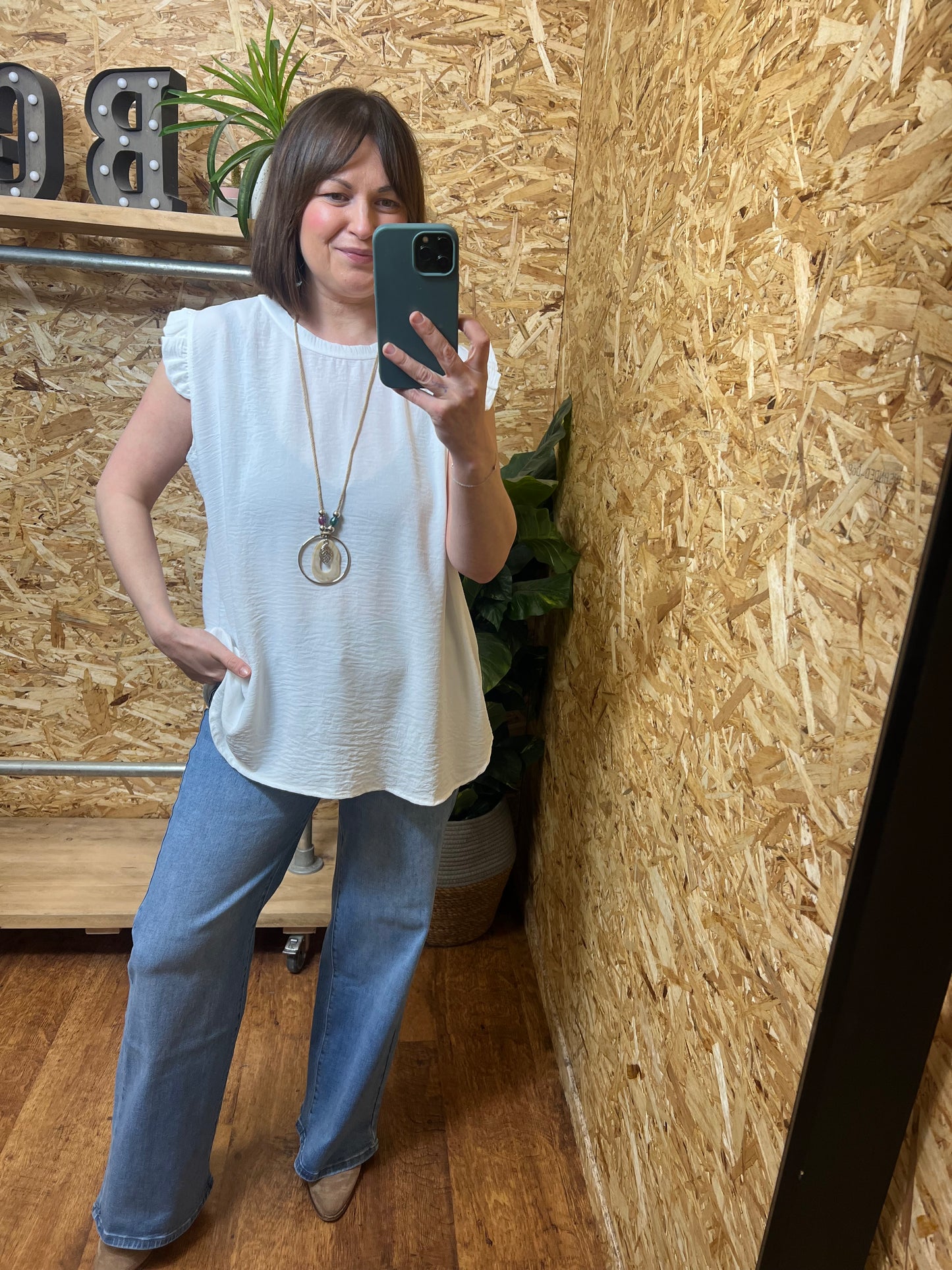Ebony Frill Top