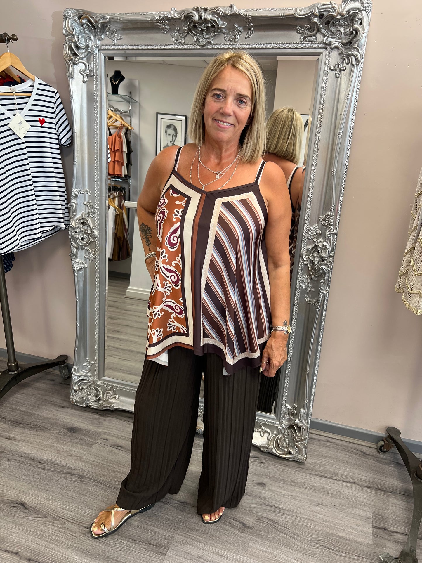 Tile Print Cami Vest