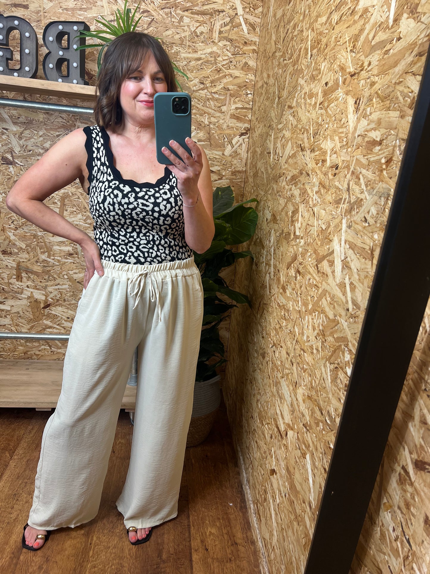 Leopard Scallop Vest