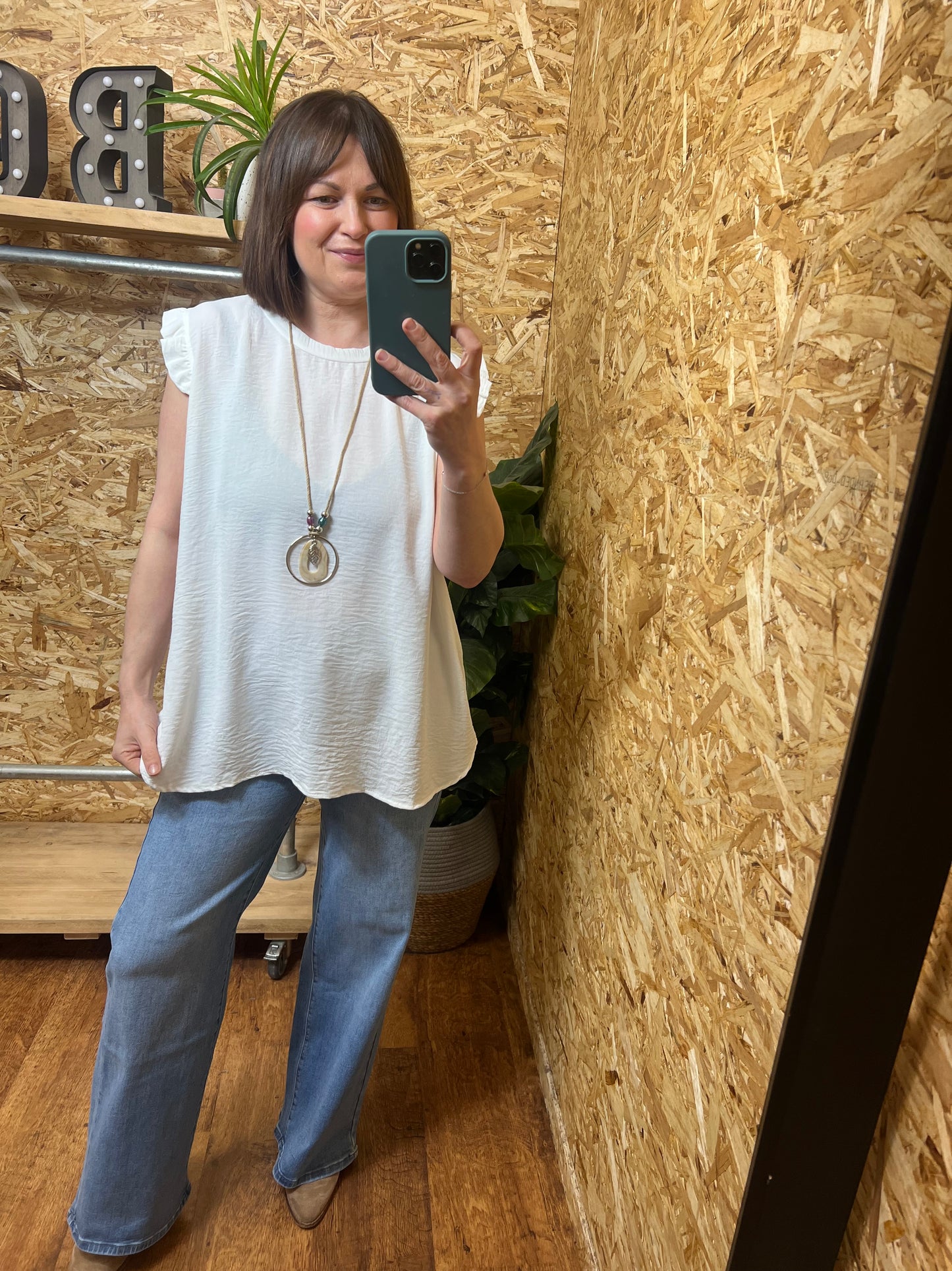 Ebony Frill Top