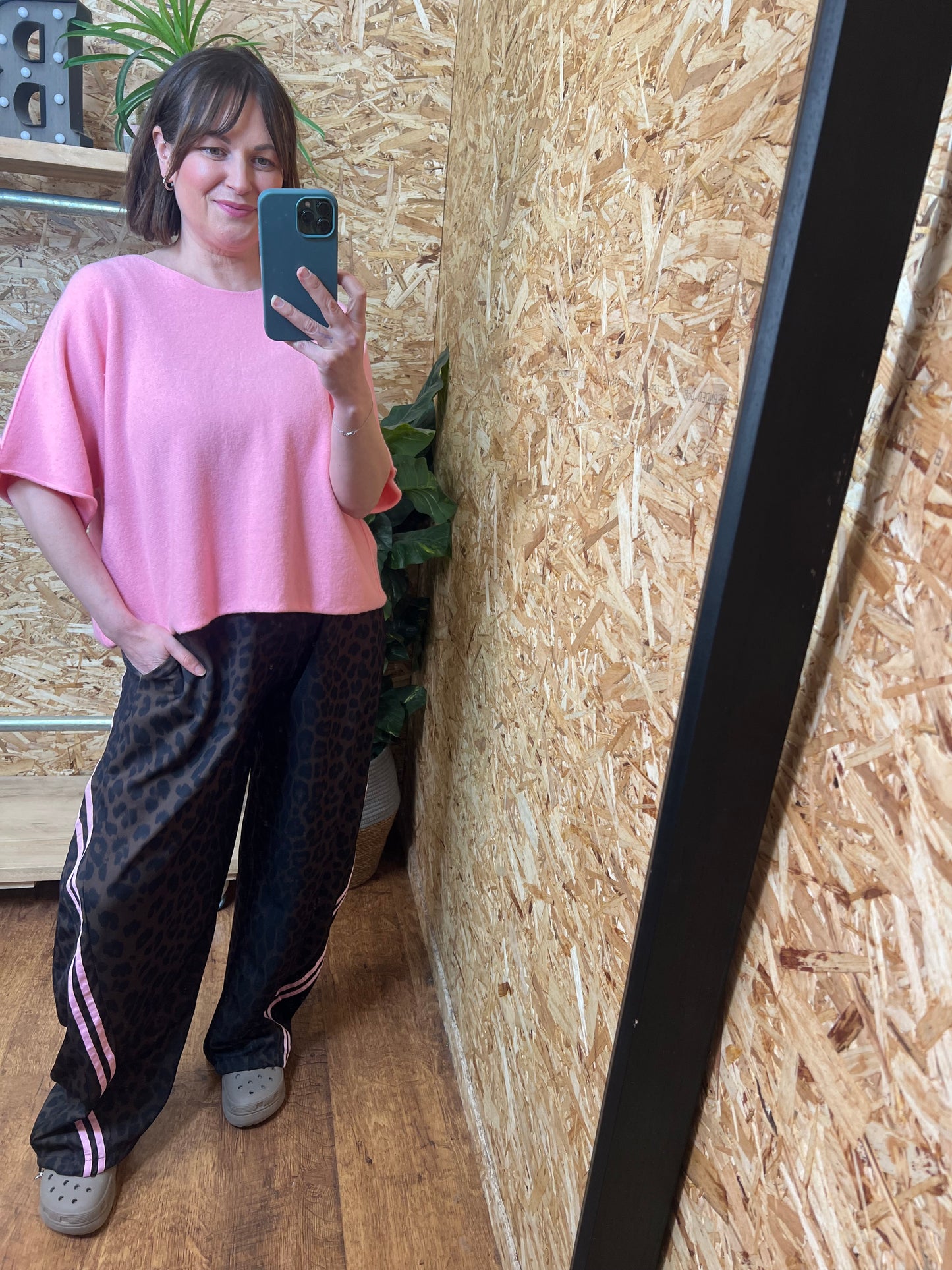 Leopard Stripe Parachute Joggers